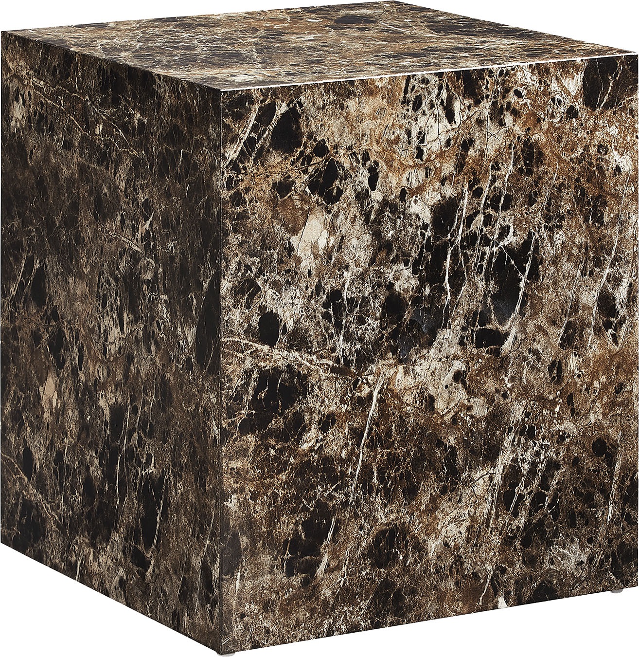 SalesFever Beistelltisch »Design-Beistelltisch für jeden Raum«, quadratisch 45x45 cm, in Marmoroptik foliert