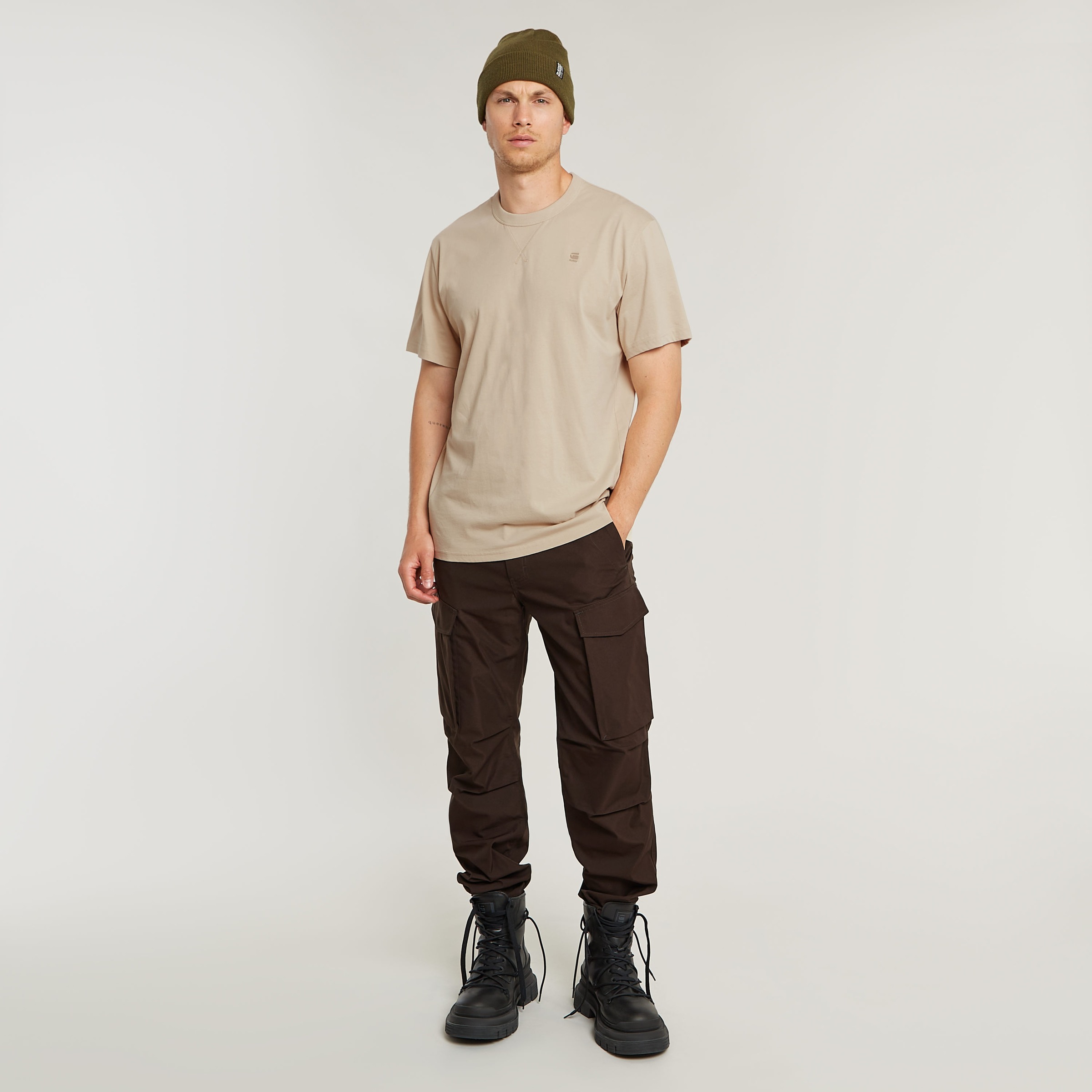 G-STAR T-Shirt »Nifous«, Rundhals, mit Rippeinsatz