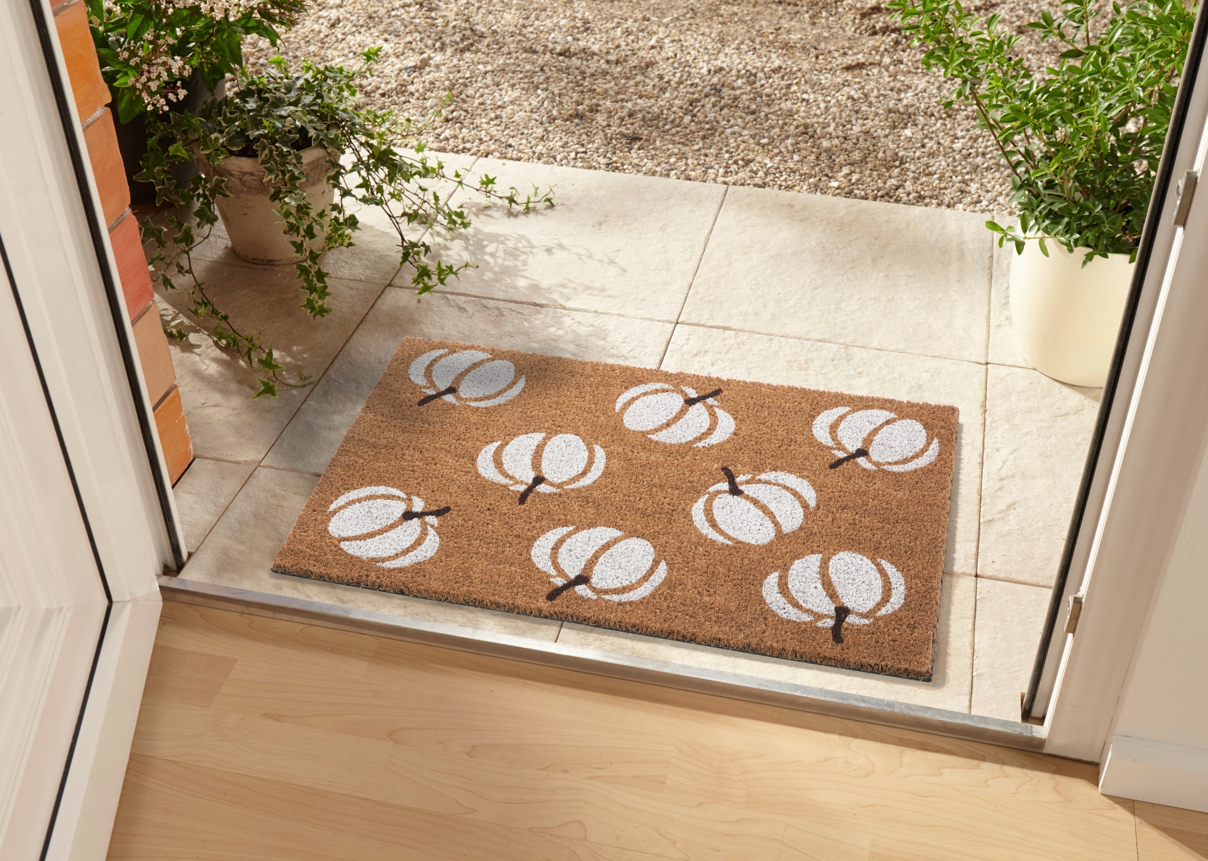 HANSE Home Fussmatte »Mix Mats Kokos Pumpkins, Türmatte«, rechteckig, 15 mm Höhe, Kokos, Schmutzfangmatte, Outdoor, Rutschfest, Innen, Kokosmatte, Flur