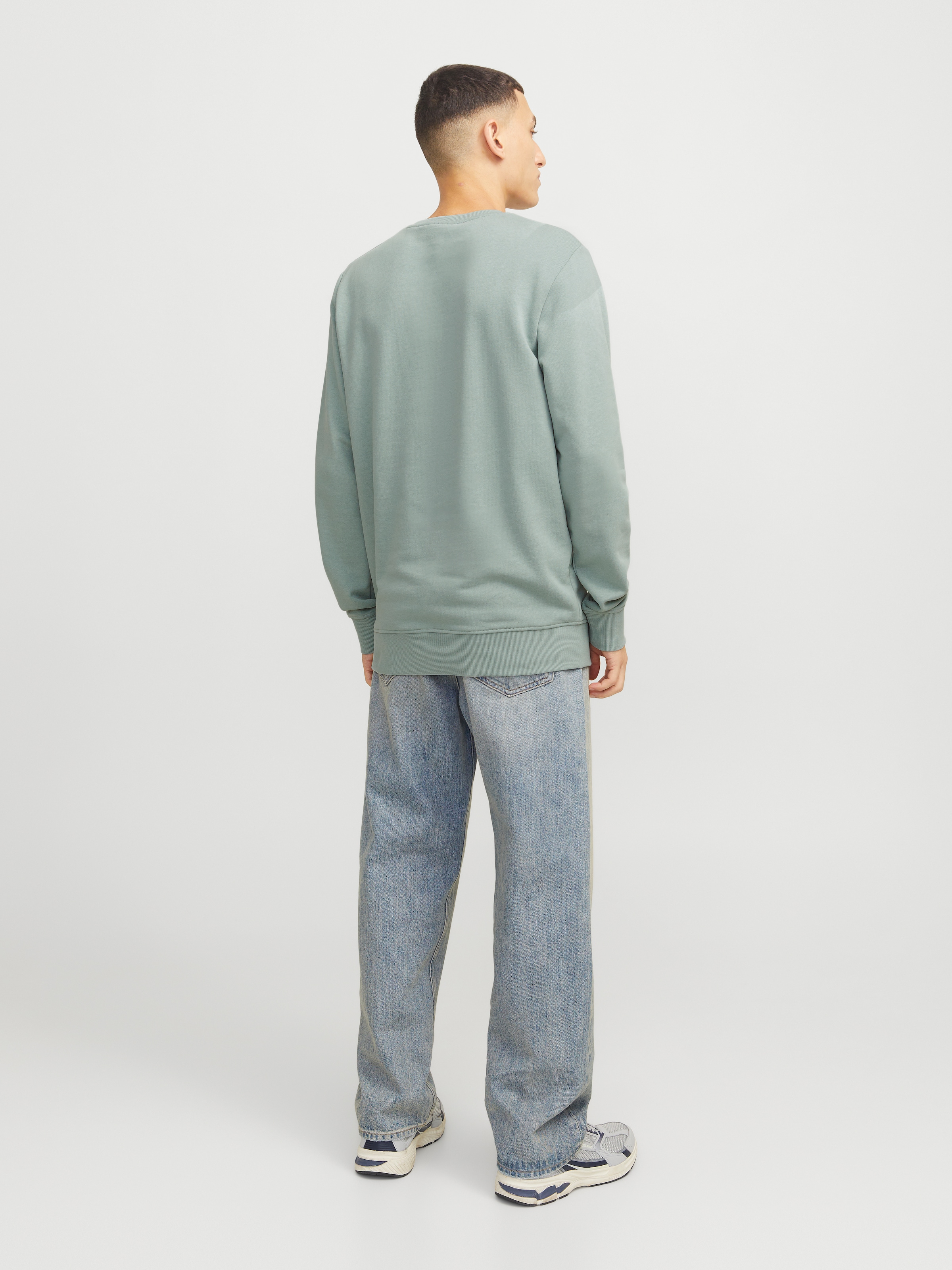 Jack & Jones Sweatshirt »JJHUDSON – Sweatshirt mit Print, Rundhals und Kapuze«, Print, modisch, regular fit, angeraute Sweatware, Rundhals