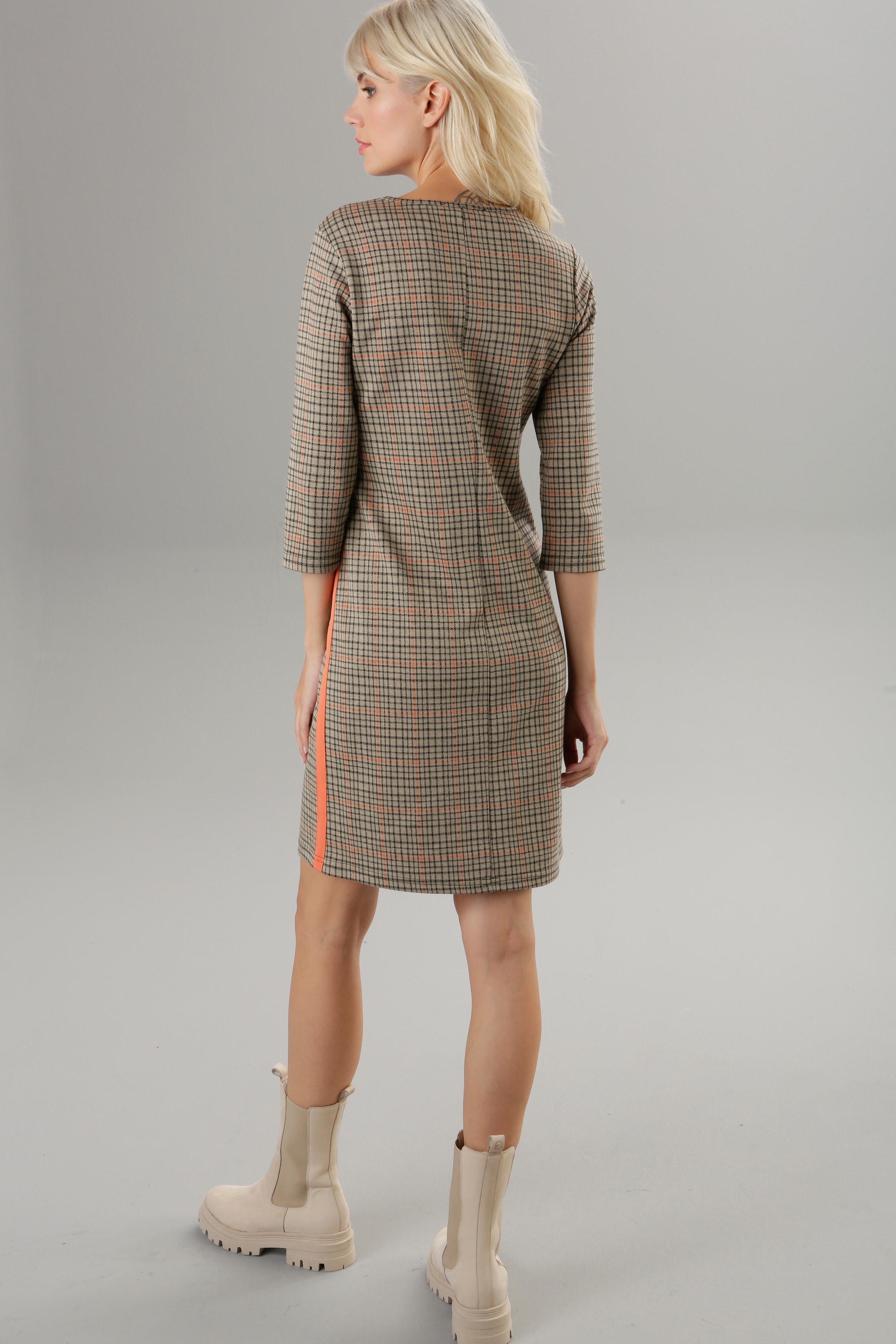 orangefarbenen kaufen Jerseykleid, Aniston SELECTED Zierbändern mit bei Jelmoli-Versand Schweiz online