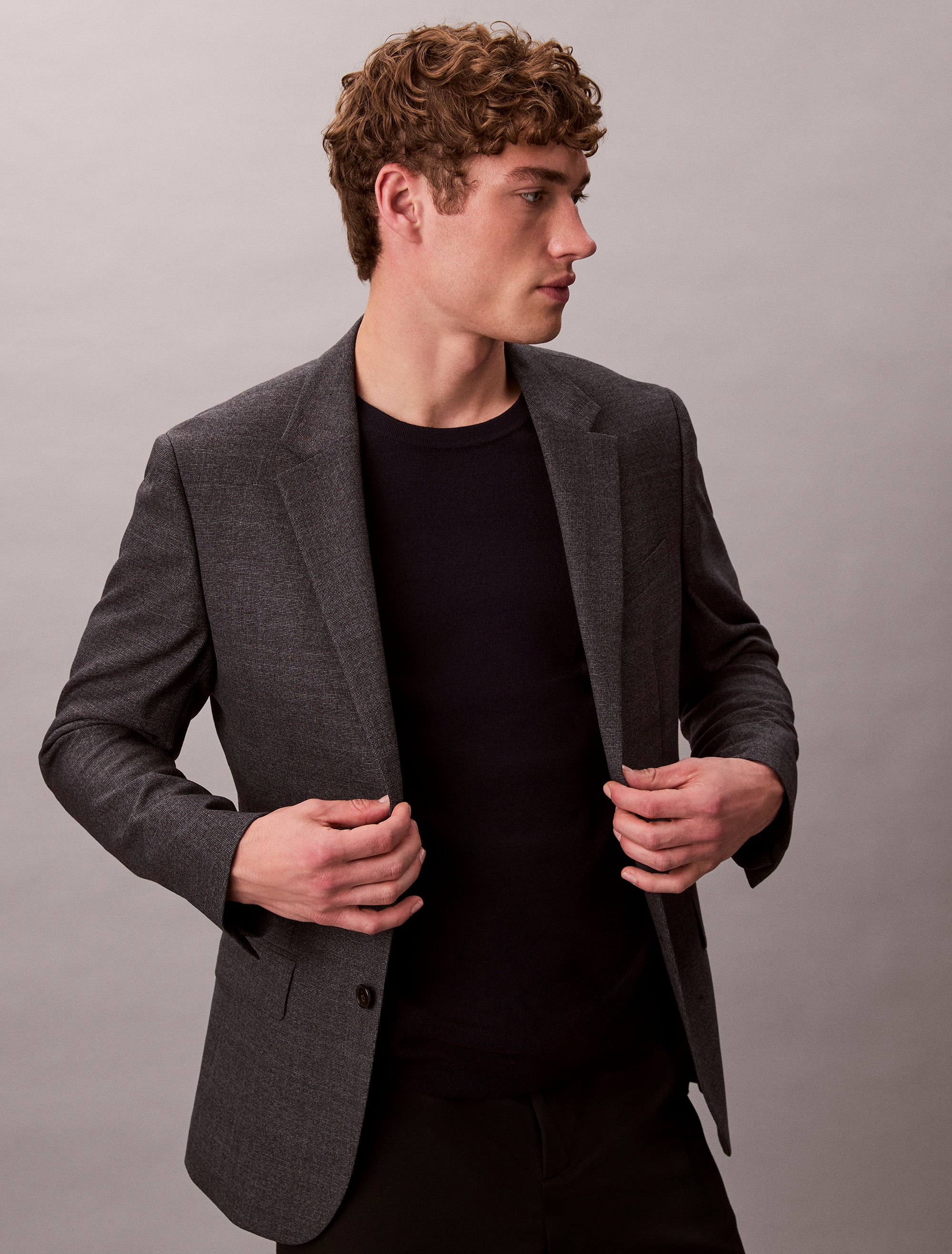 Calvin Klein Strickpullover »LS 100% MERINO CREW 14GG« Mit Rundhalsausschnitt, regular fit