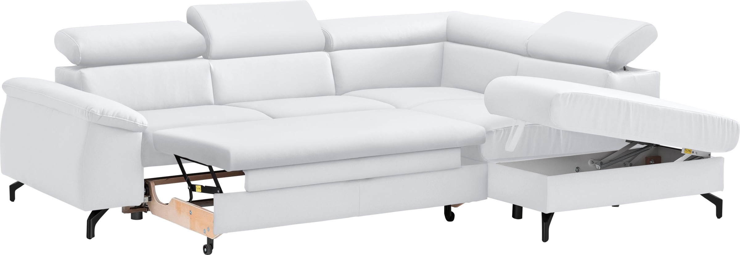 COTTA Ecksofa »Komaris L-Form«, mit Kopfteilverstellung, wahlweise mit Bettfunktion & Bettkasten