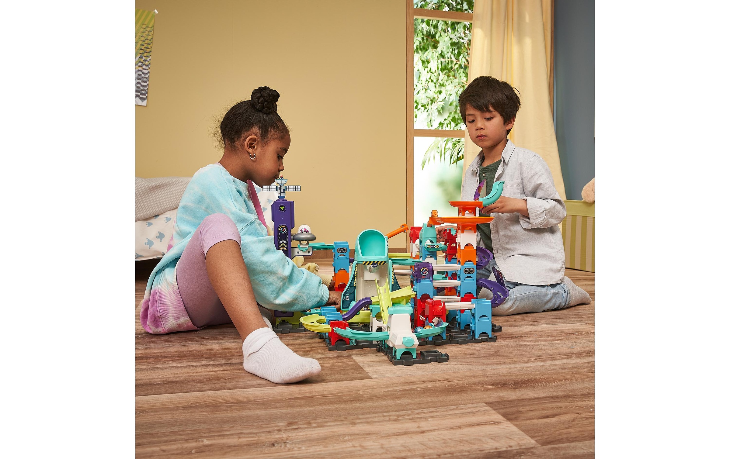 Vtech® Kugelbahn »Marble Rush – Space Magnetic Set XL300 E -DE-«, (115 tlg.)