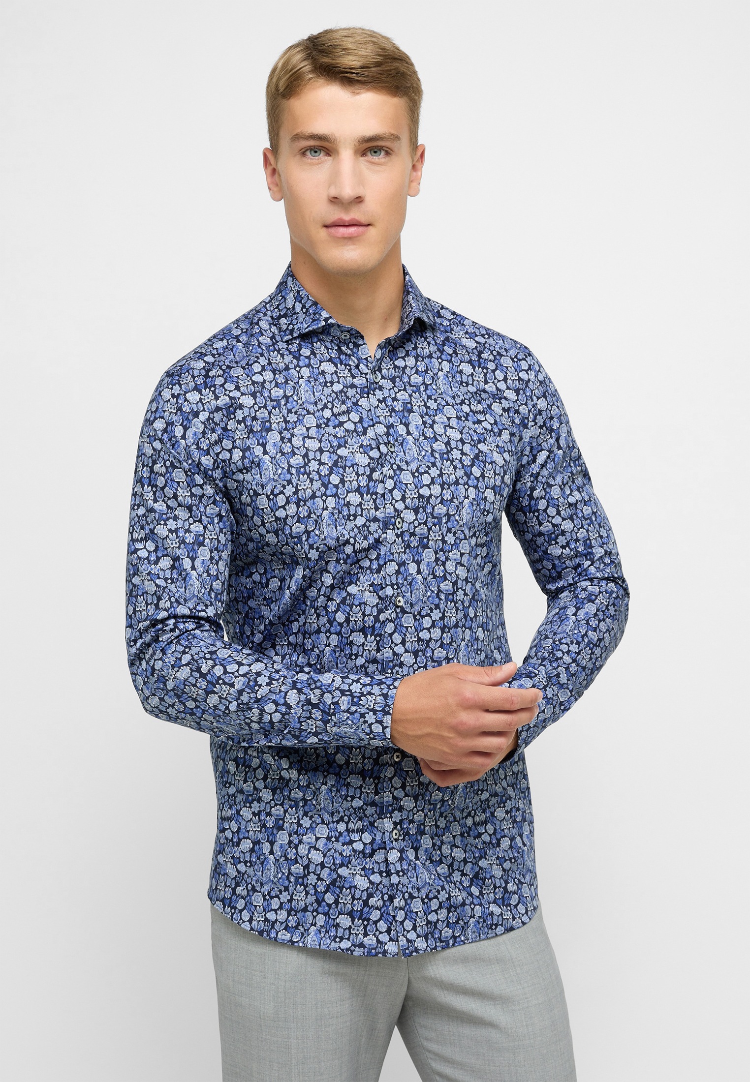 Eterna Langarmhemd »SLIM FIT« NON IRON (bügelfrei)