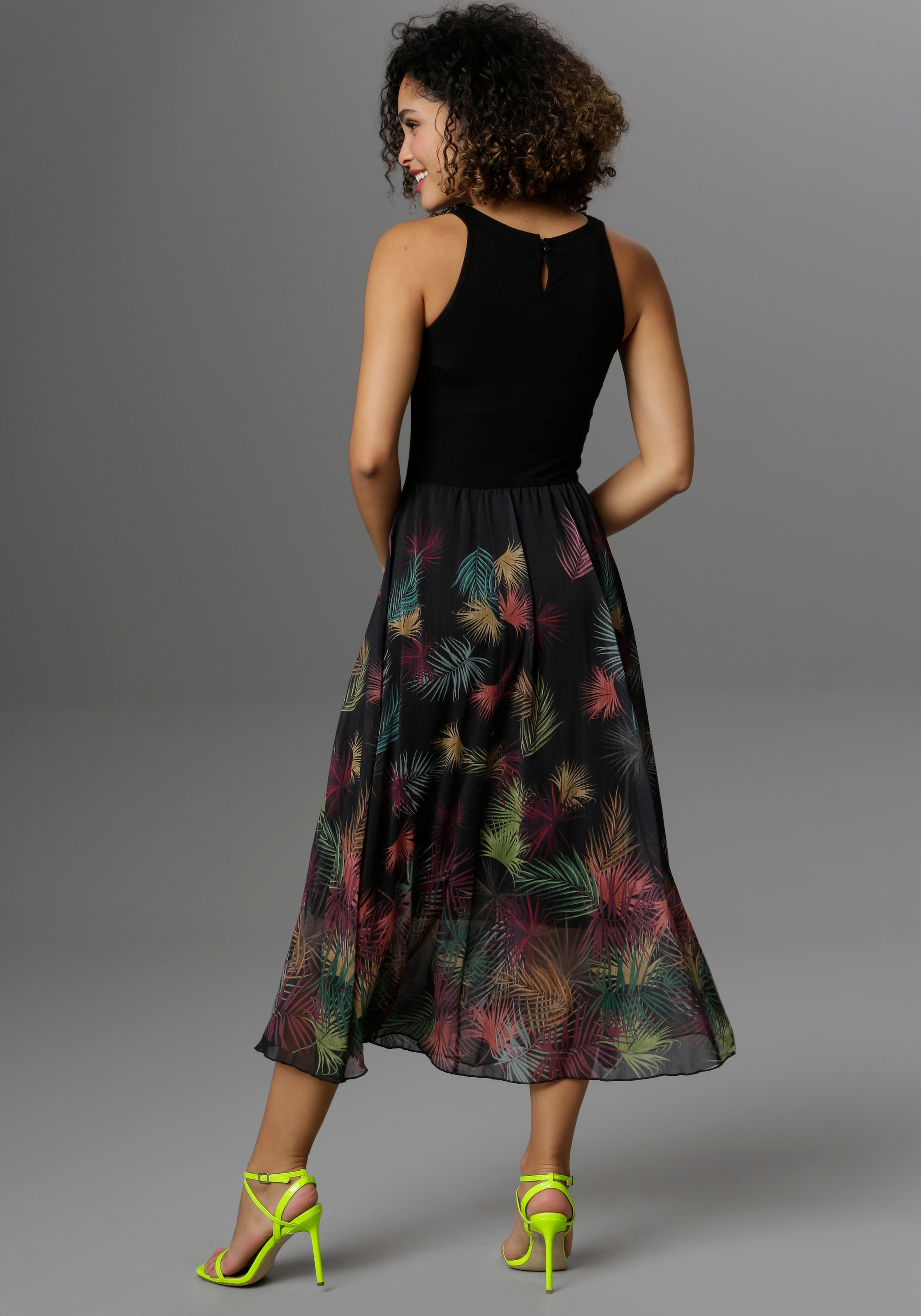 Aniston SELECTED Blätterdruck | Sommerkleid, Jelmoli-Versand shoppen buntem online mit
