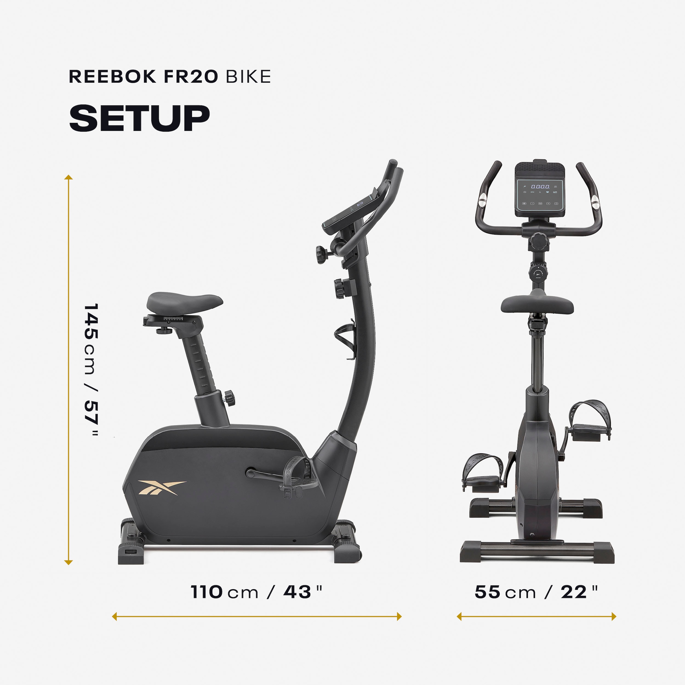 Reebok Heimtrainer »FR20 Heimtrainer«, (mit Tablet-Halterung), 8 Widerstandsstufen