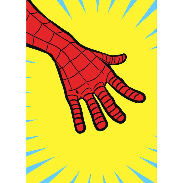 ❤ Komar Wandbild »Marvel PowerUp Spider-Man Hand«, (1 St.), Deutsches  Premium-Poster Fotopapier mit seidenmatter Oberfläche und hoher  Lichtbeständigkeit. Für fotorealistische Drucke mit gestochen scharfen  Details und hervorragender Farbbrillanz