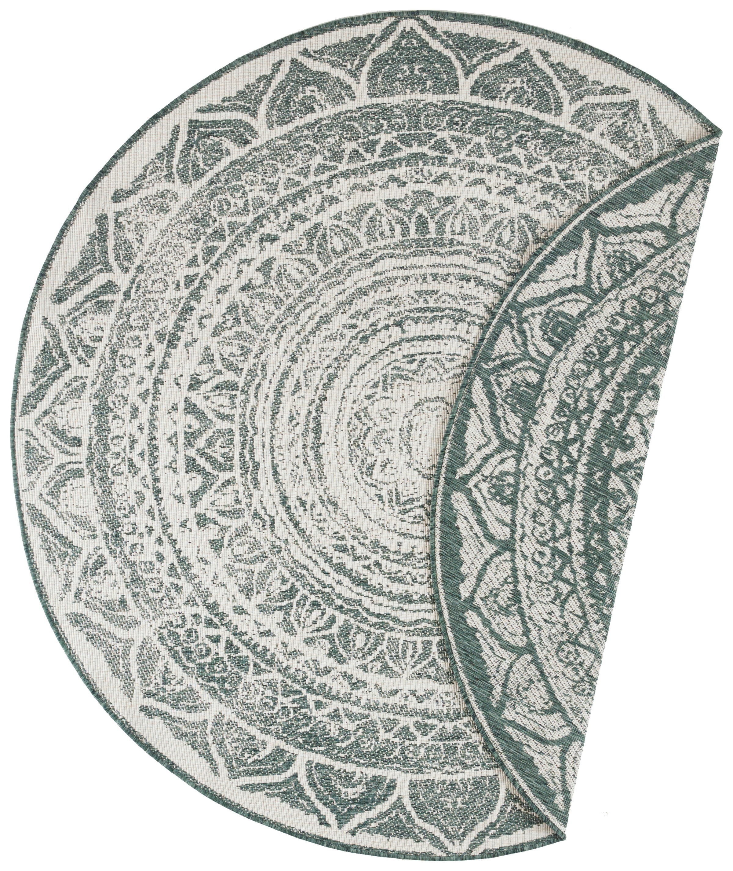 HANSE Home Teppich »Siruma Wendeteppich«, rund, 5 mm Höhe, In- & Outdoor, beidseitig, Orientalisch, Teppich, Garten, Flur