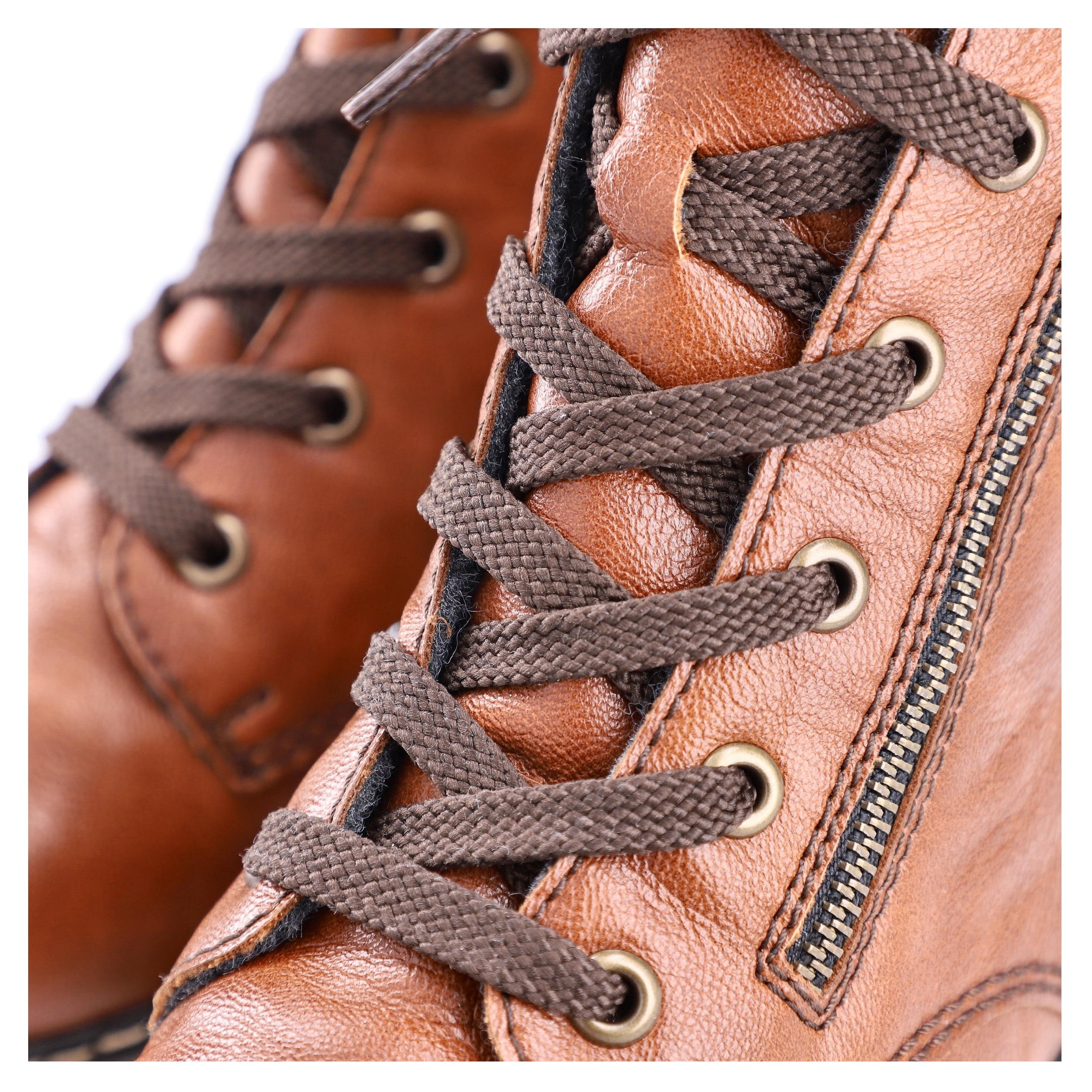 Rieker Stiefelette, Schnürstiefelette, Schnürboots mit Reissverschluss an der Aussenseite