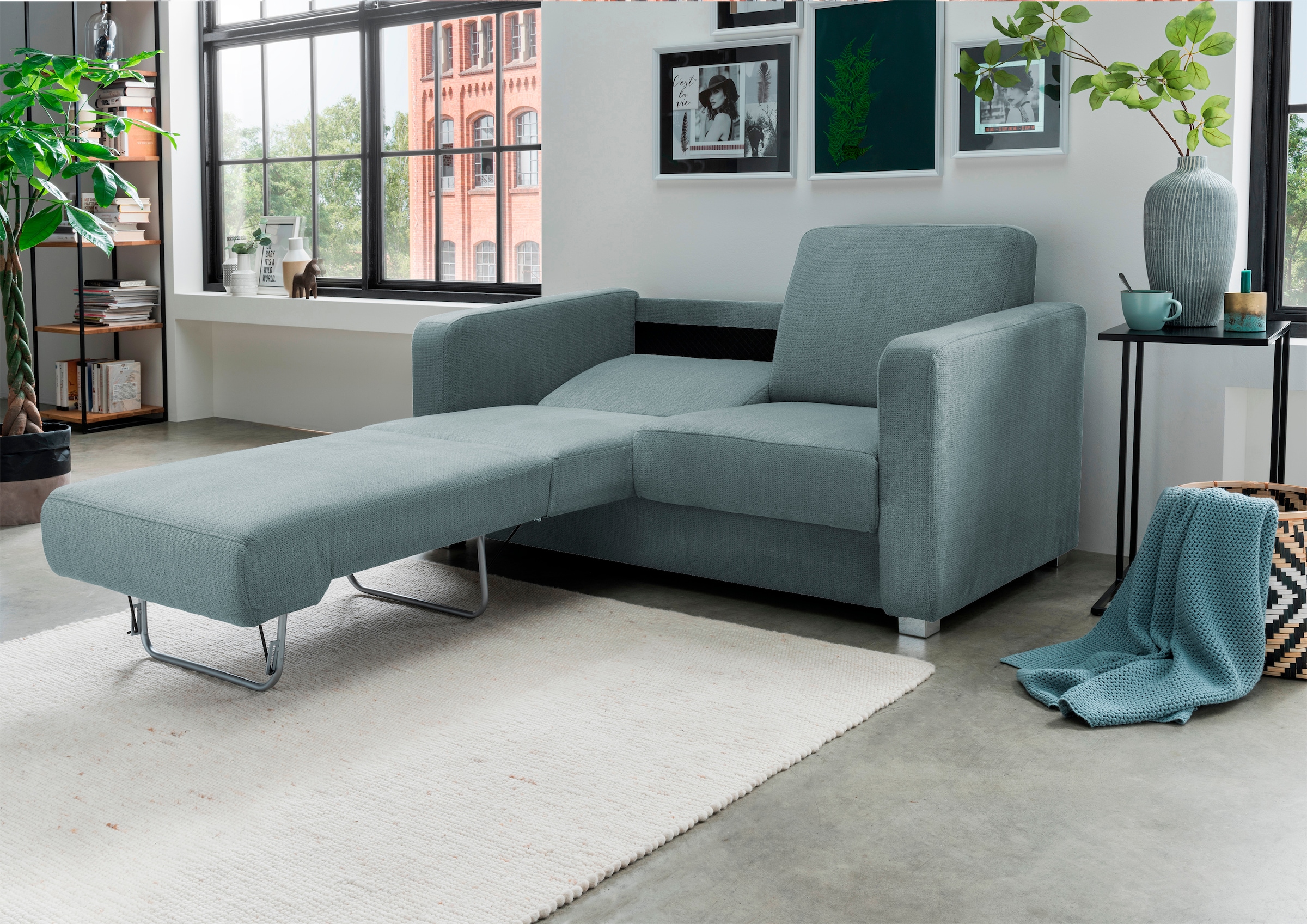 INOSIGN Schlafsofa »Mia Problemlöser Sofa, Einzelauszug, Bettsofa, zeitlos und bequem«, mit 2 Einzelauszügen als Längsschläfer