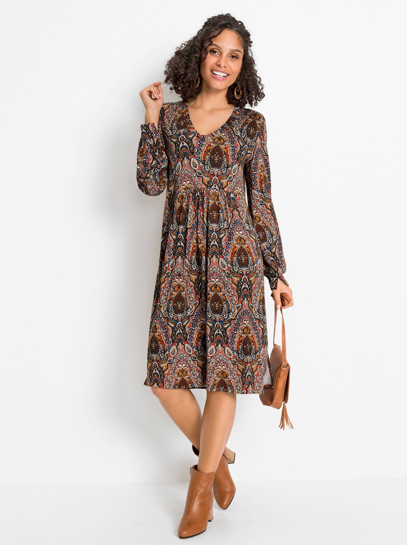 Inspirationen Druckkleid »Viskose-Kleid«