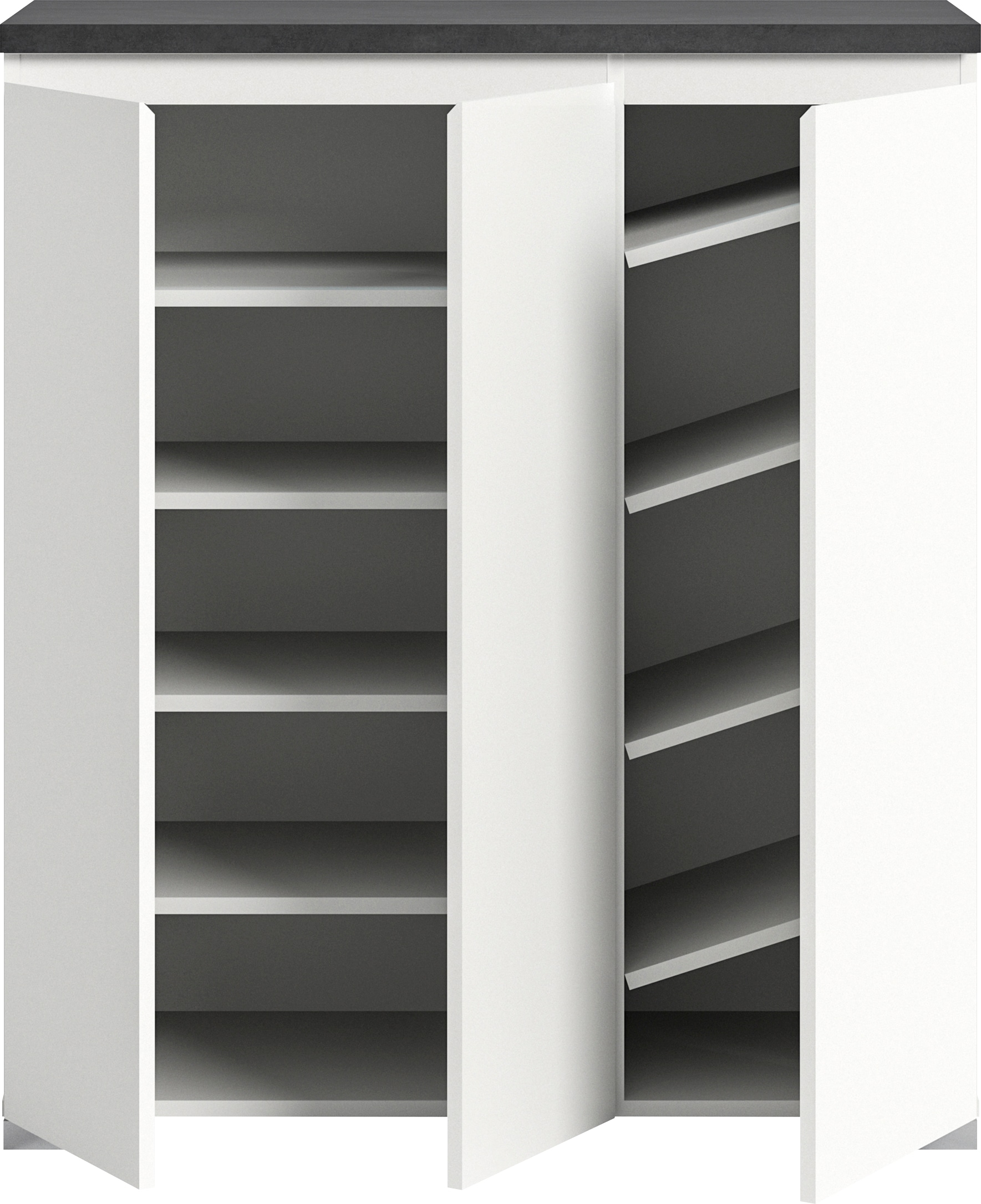INOSIGN Schuhschrank »Skoskap, Tiefe 40 cm, 3 Türen, 10 Fächer, 8 Einlegeböden«, Platz für ca. 17 Schuhpaare, Kommode, Schuhkommode, Schuhregal