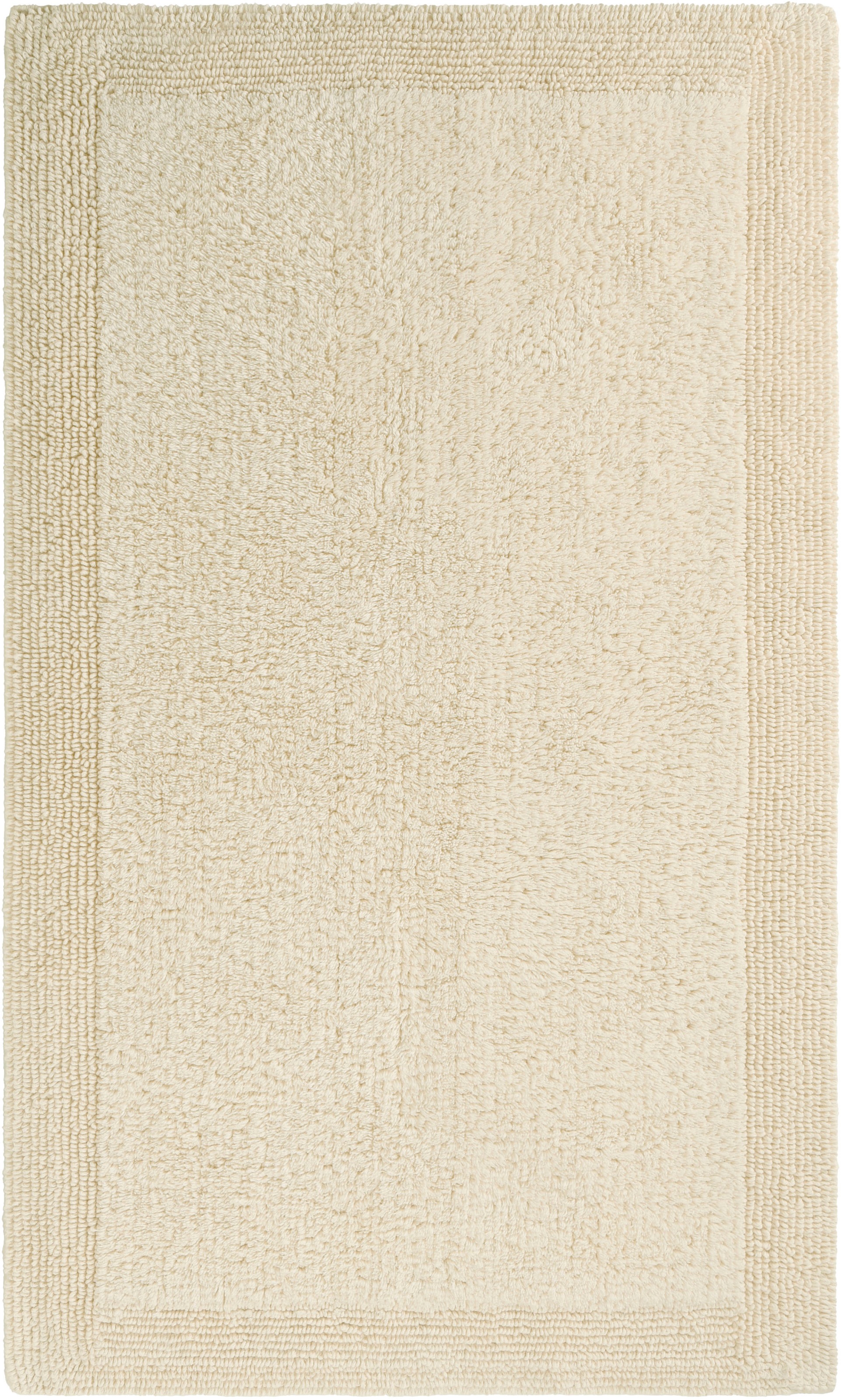 OTTO home Badematte "Kapra, Badvorleger, Badezimmer Teppich" Höhe 14 mm beidseitig nutzbar  fußbodenheizungsgeeignet  strapazierfähig mit Bordüre, Badteppich, Badematte, Baumwolle