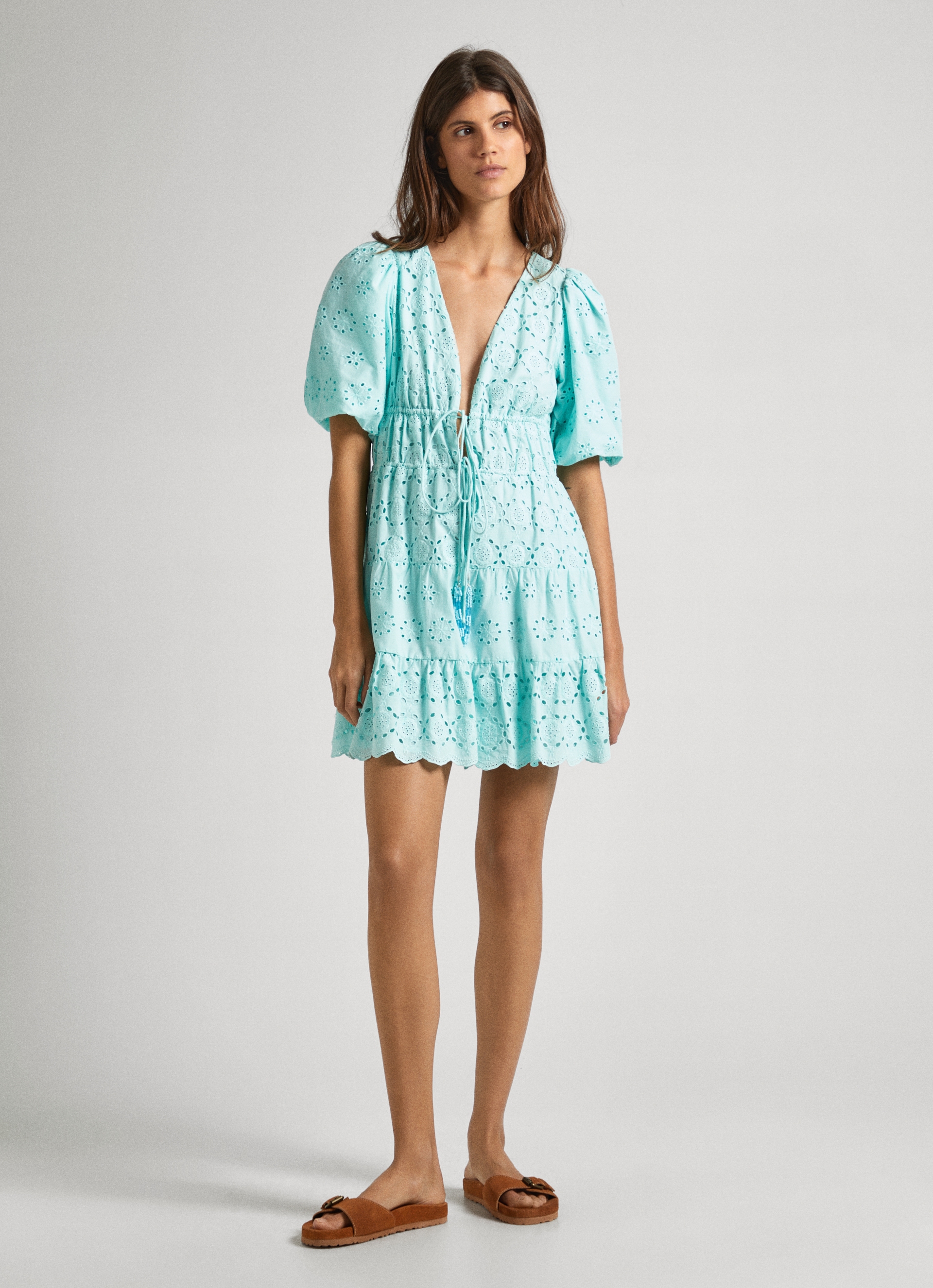 Pepe Jeans Sommerkleid »DELIA«, mit Lochstickereien