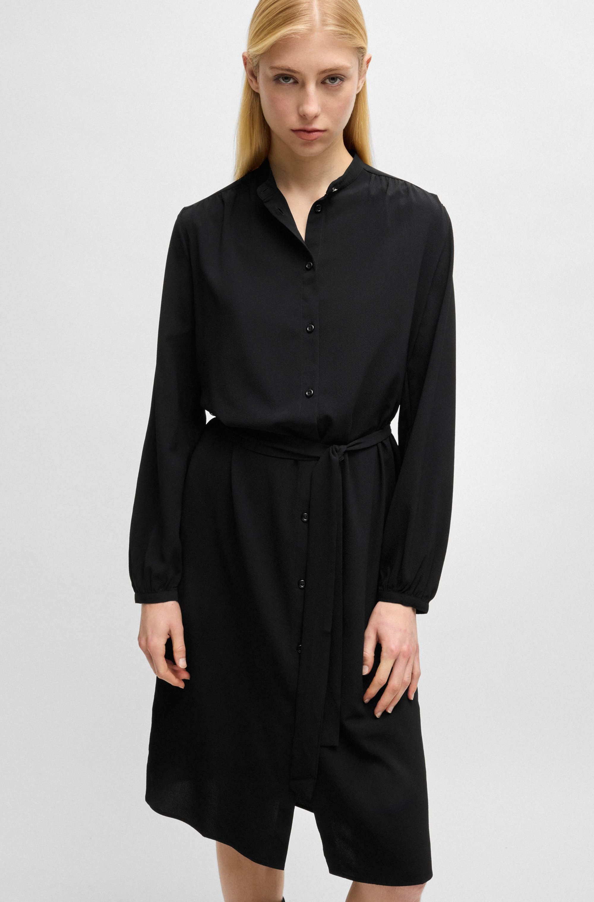 BOSS ORANGE Blusenkleid »Deborah Premium Damenmode« mit Bindeband