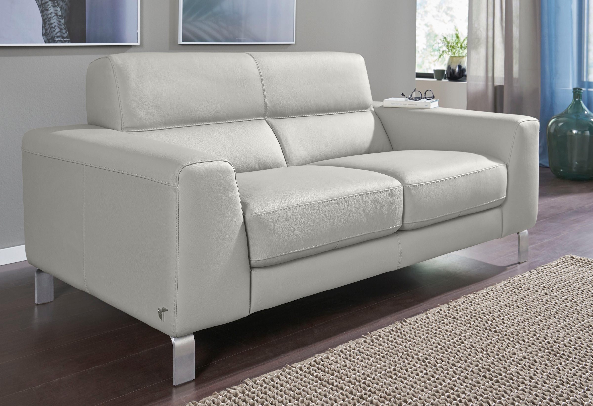 CALIA ITALIA 2,5-Sitzer »Simon, hoher Sitzkomfort, modern und elegant, italienisches Designsofa«, in zwei Lederqualitäten