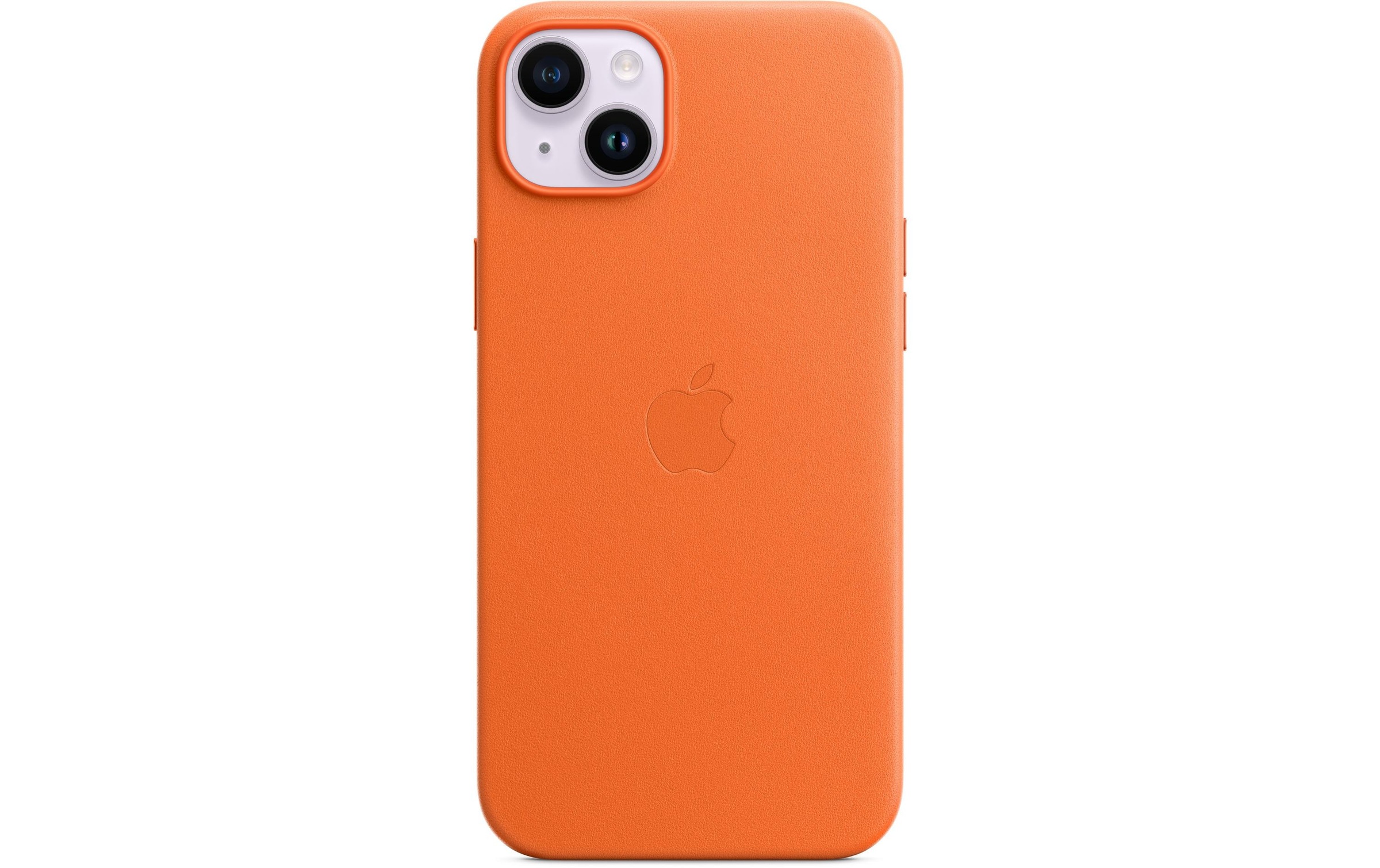 Apple Smartphone Leder Case mit MagSafe, iPhone 14 Plus, Orange