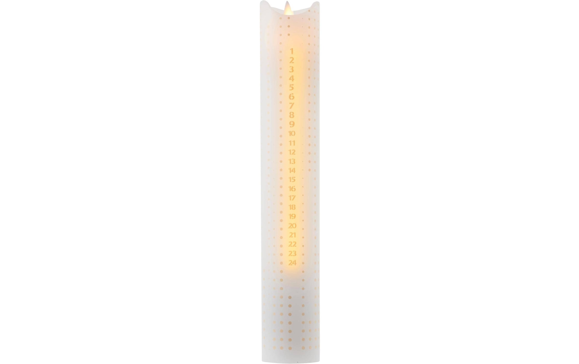 Adventskerze »LED-Kerze Advent Calendar, Weiss«