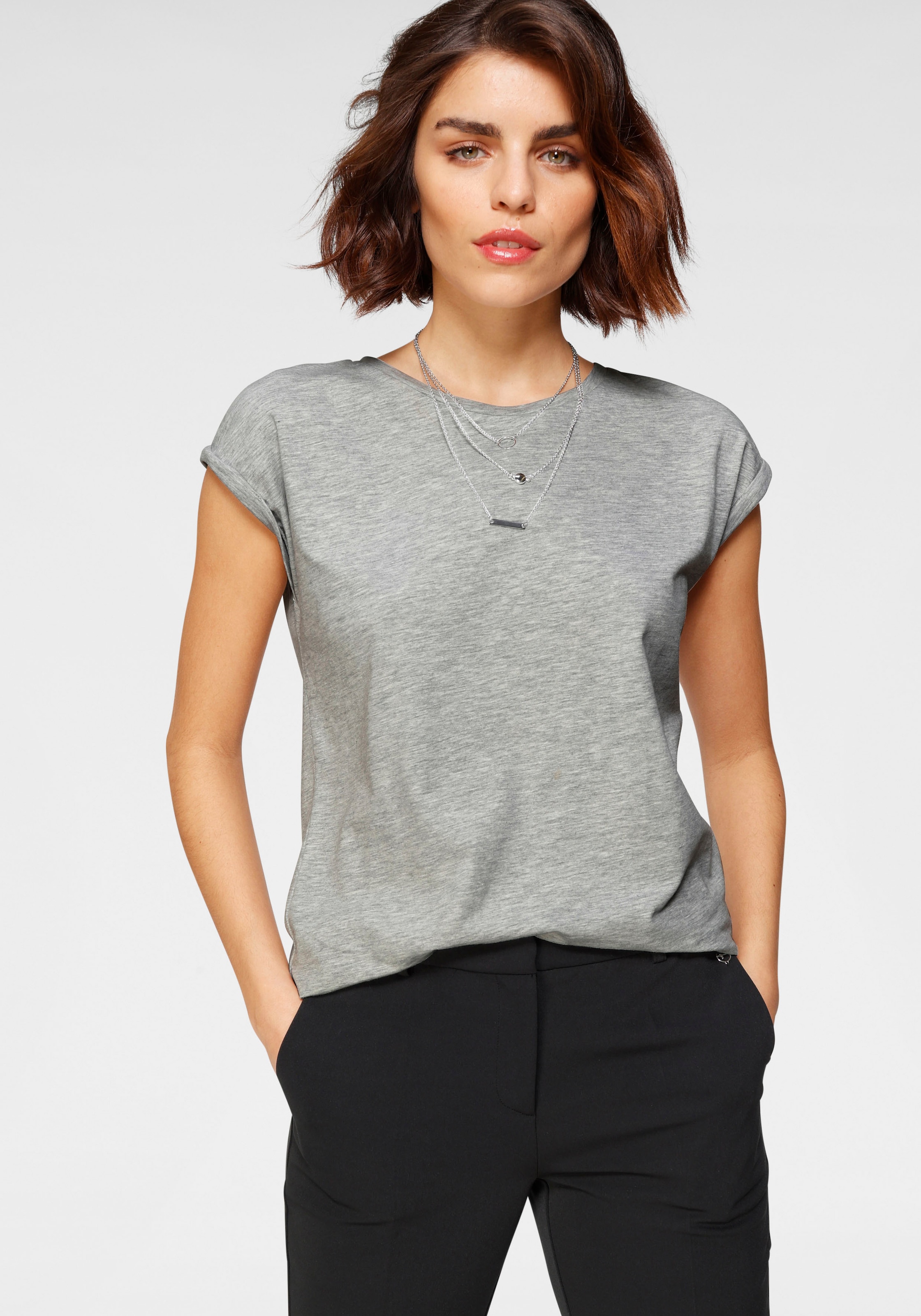 Tamaris T-Shirt, mit shoppen bei Schweiz Rundhalsausschnitt online Jelmoli-Versand