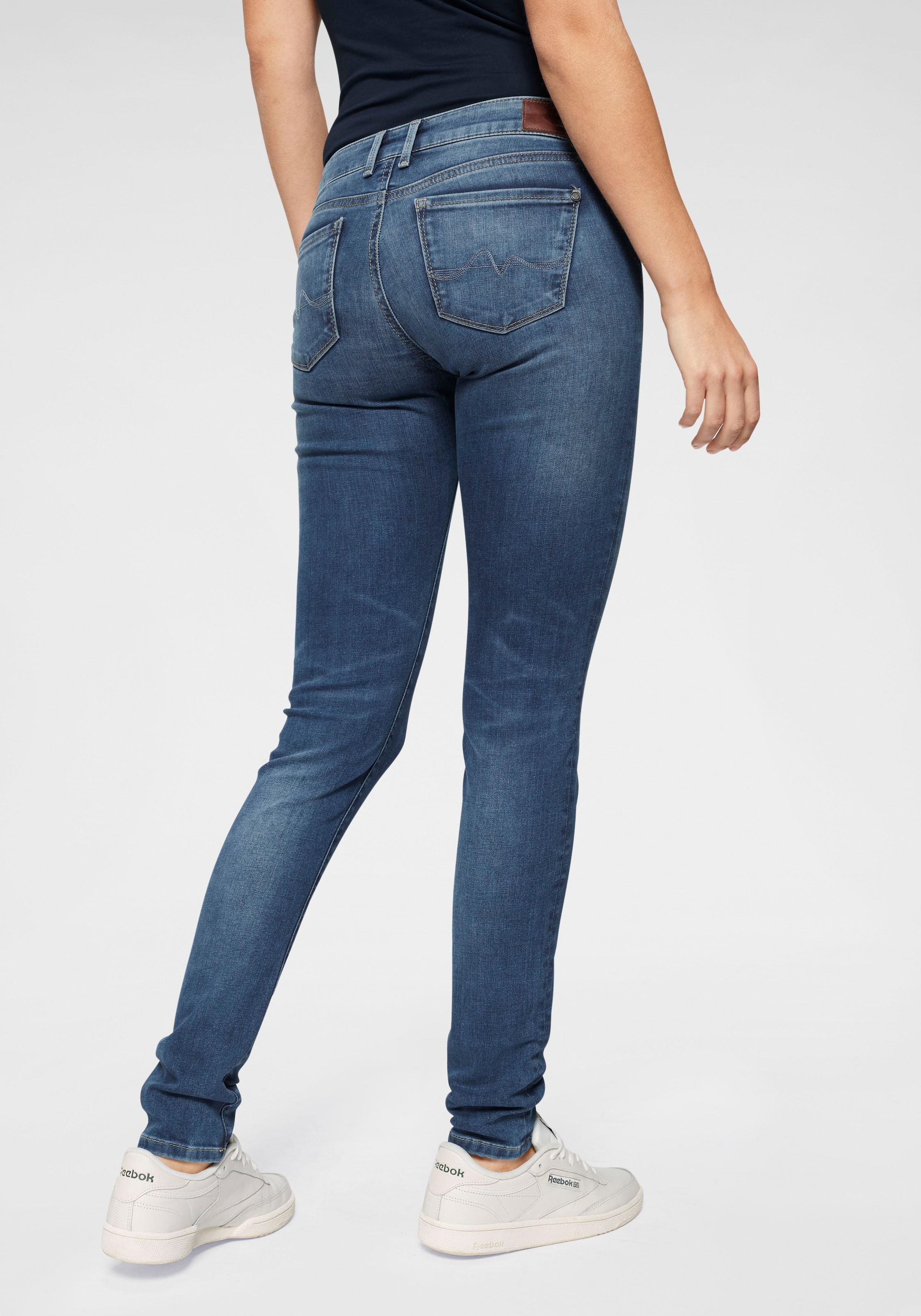 Pepe Jeans Skinny-fit-Jeans »SOHO«, Bund im online 5-Pocket-Stil mit kaufen bei Stretch-Anteil Schweiz Jelmoli-Versand und 1-Knopf