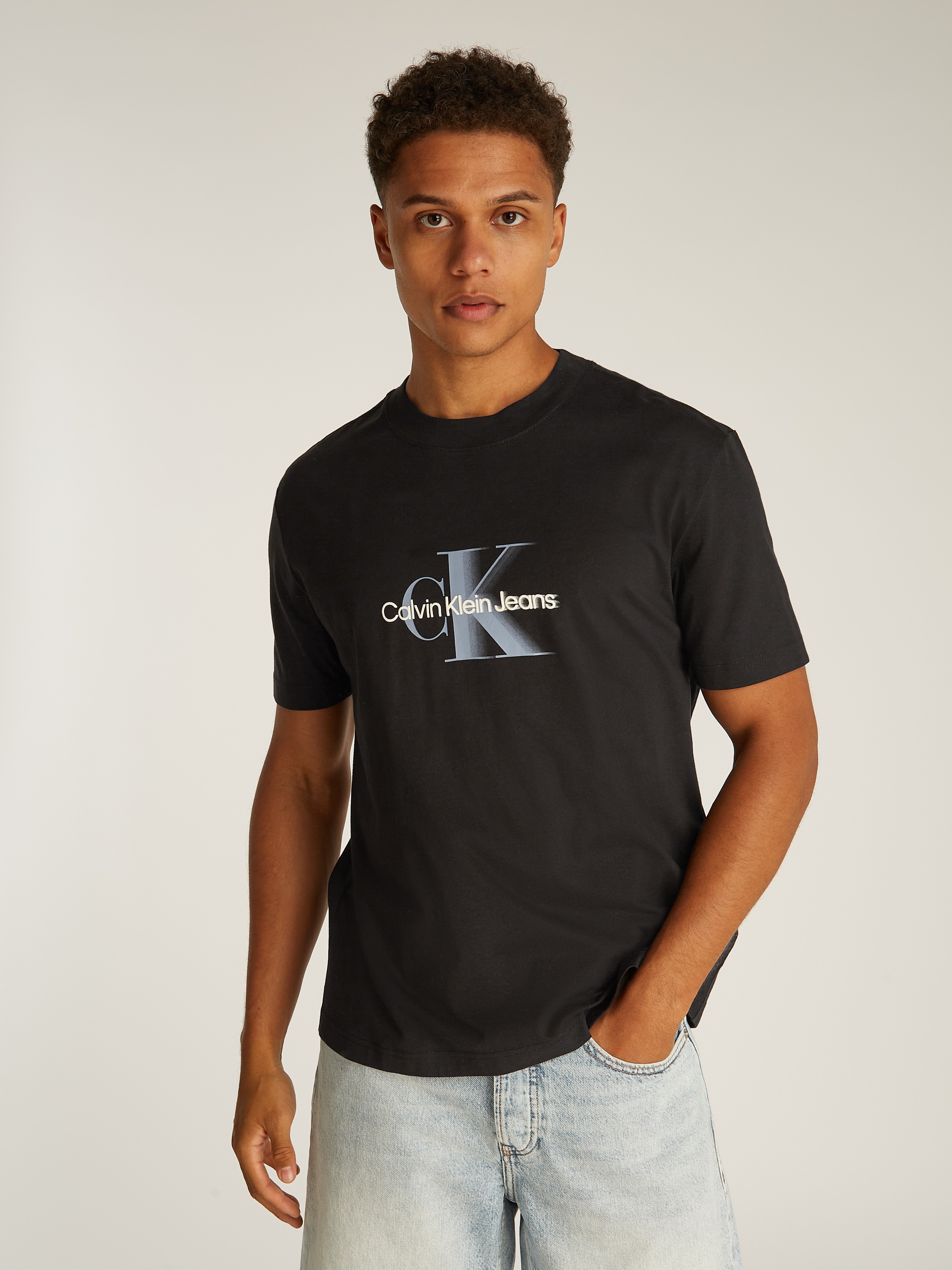 Calvin Klein Jeans T-Shirt »MONOLOGO SHIFT TEE« mit grossem Logodruck