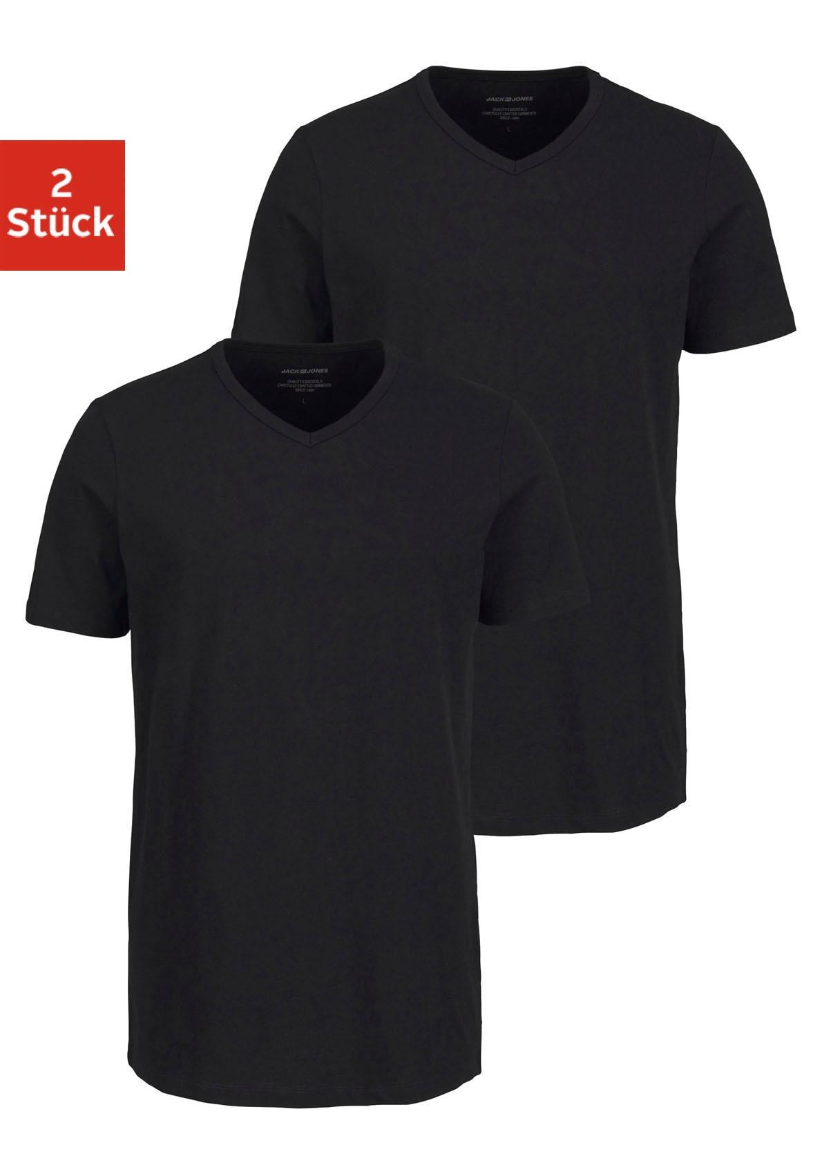 Jack & Jones T-Shirt »V-Neck«, (2er-Pack)
