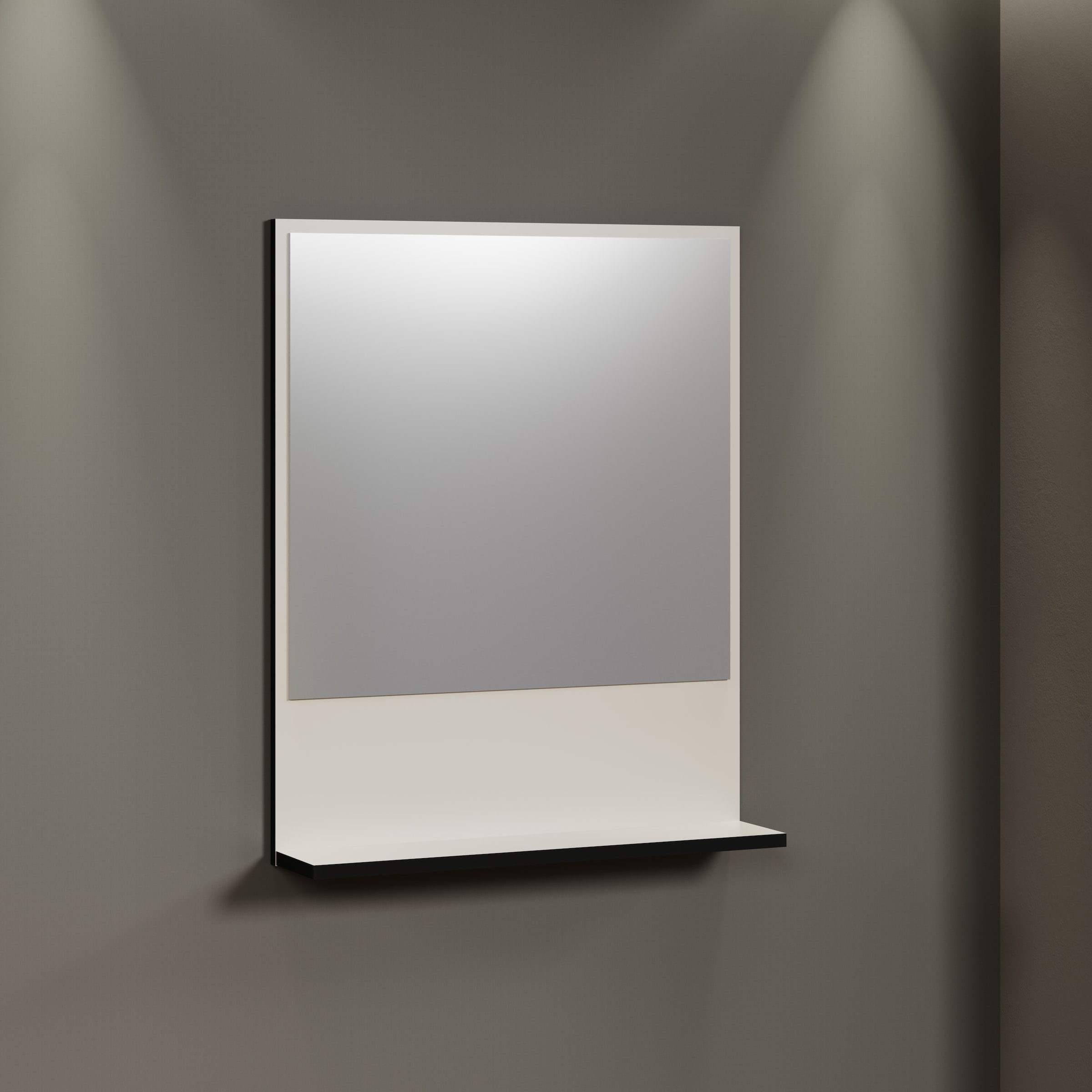 welltime Badspiegel »Amrum«, Wandspiegel mit Ablage - (B/T/H) wahlweise 60 bis 80/14/74 cm