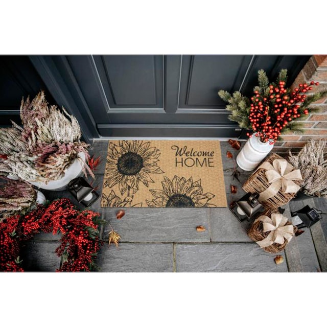 ❤ HANSE Home Fussmatte »Kokos Braided Flower Welcome Home«, rechteckig,  Kokos, Schmutzfangmatte, Outdoor, Rutschfest, Innen, Kokosmatte, Flur  kaufen im Jelmoli-Online Shop
