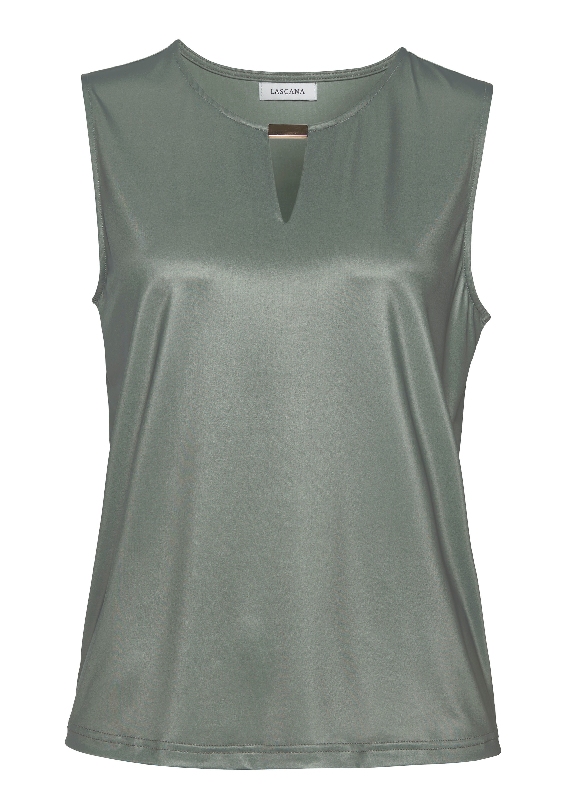 LASCANA Tanktop, aus glatter Jerseyqualität mit Cut-out, elegantes Sommertop, bügelfrei