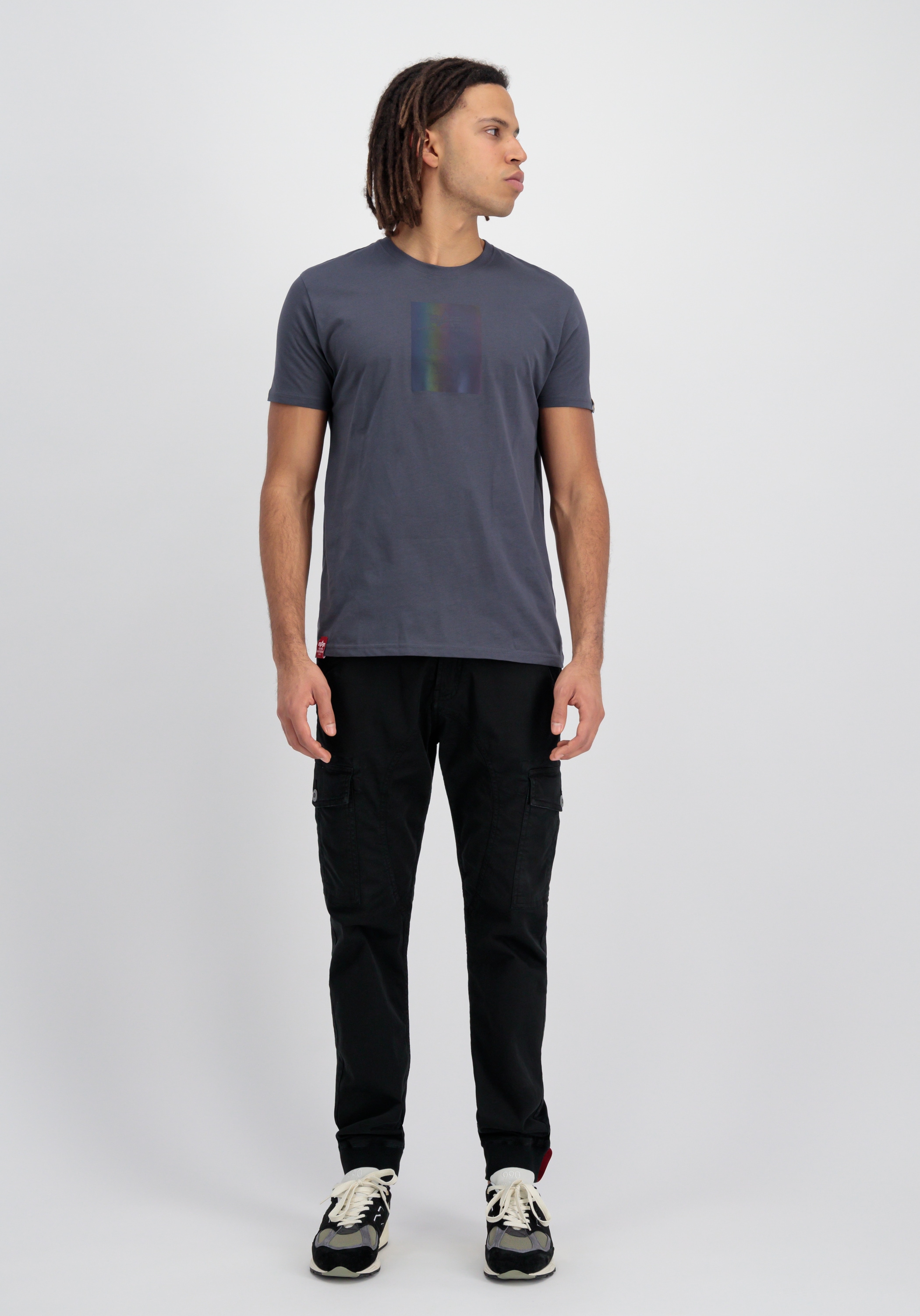 Alpha Industries T-Shirt »Alpha Industries Men - T-Shirts Rainbow Reflective Label T-Shirt«