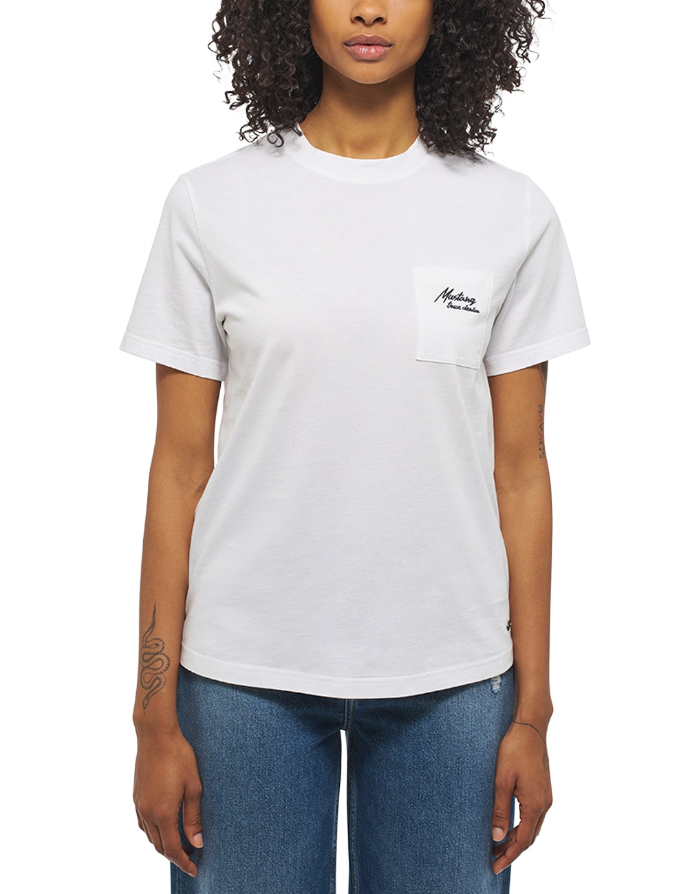 online Alina Embro« MUSTANG Schweiz kaufen C bei T-Shirt Jelmoli-Versand »Style