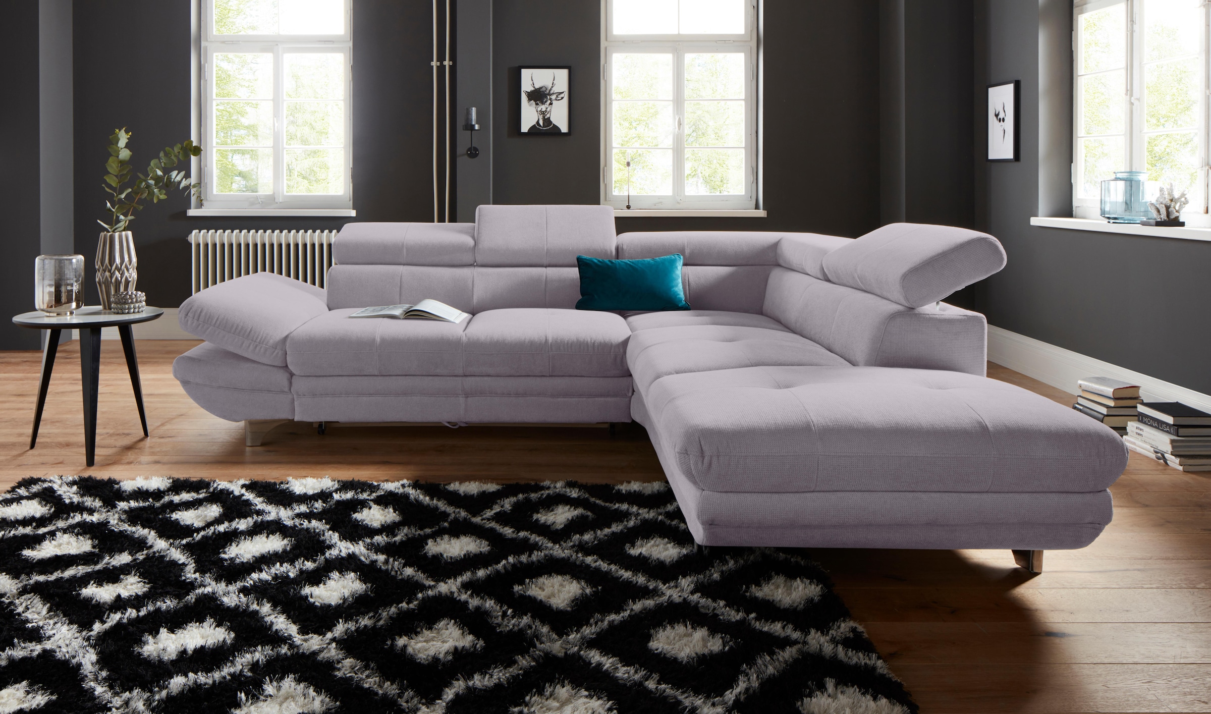 COTTA Ecksofa »Enterprise L-Form«, inklusive Kopf- und Armteilverstellung, wahlweise mit Bettfunktion
