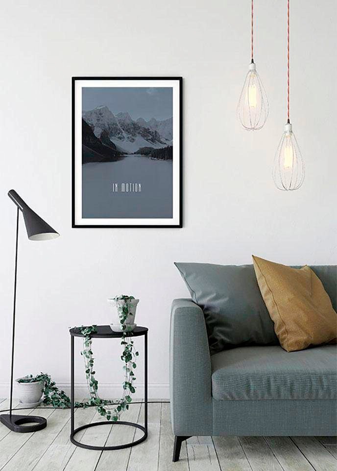 Komar Bild »Word Lake In Motion Steel«, Natur, (1 St.), Wandbild zur Dekoration - ohne Rahmen