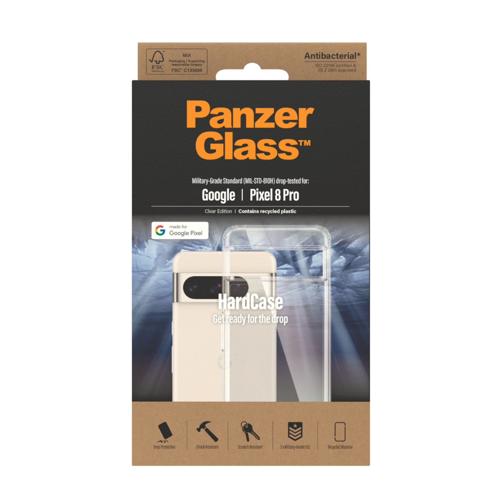 PanzerGlass Backcover »HardCase für Google Pixel 8 Pro«, Google Pixel 8 Pro, Schutzhülle, Handyhülle