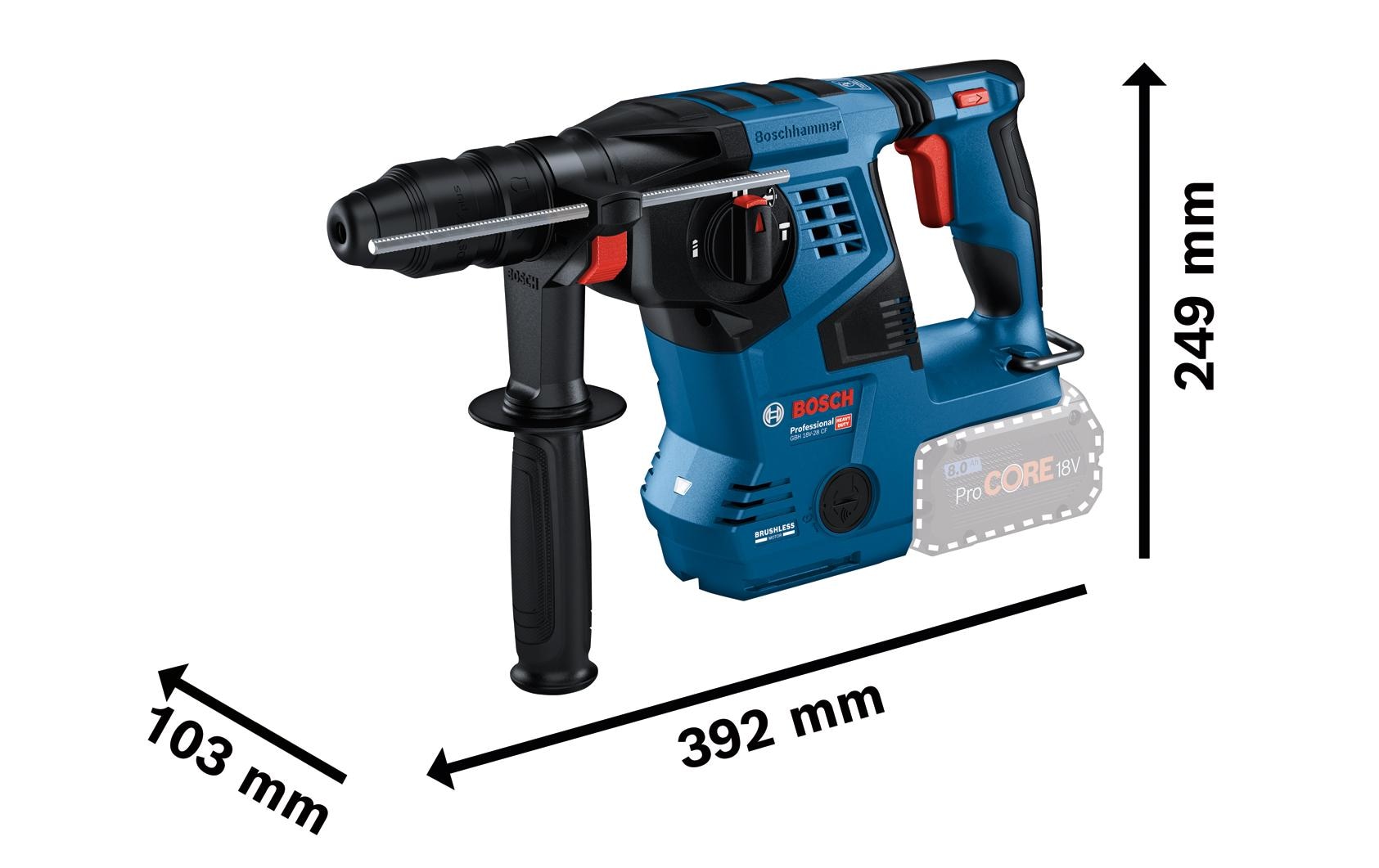 Bosch Professional Akku-Bohrhammer »GBH 18 V-28 CF«, (Set)