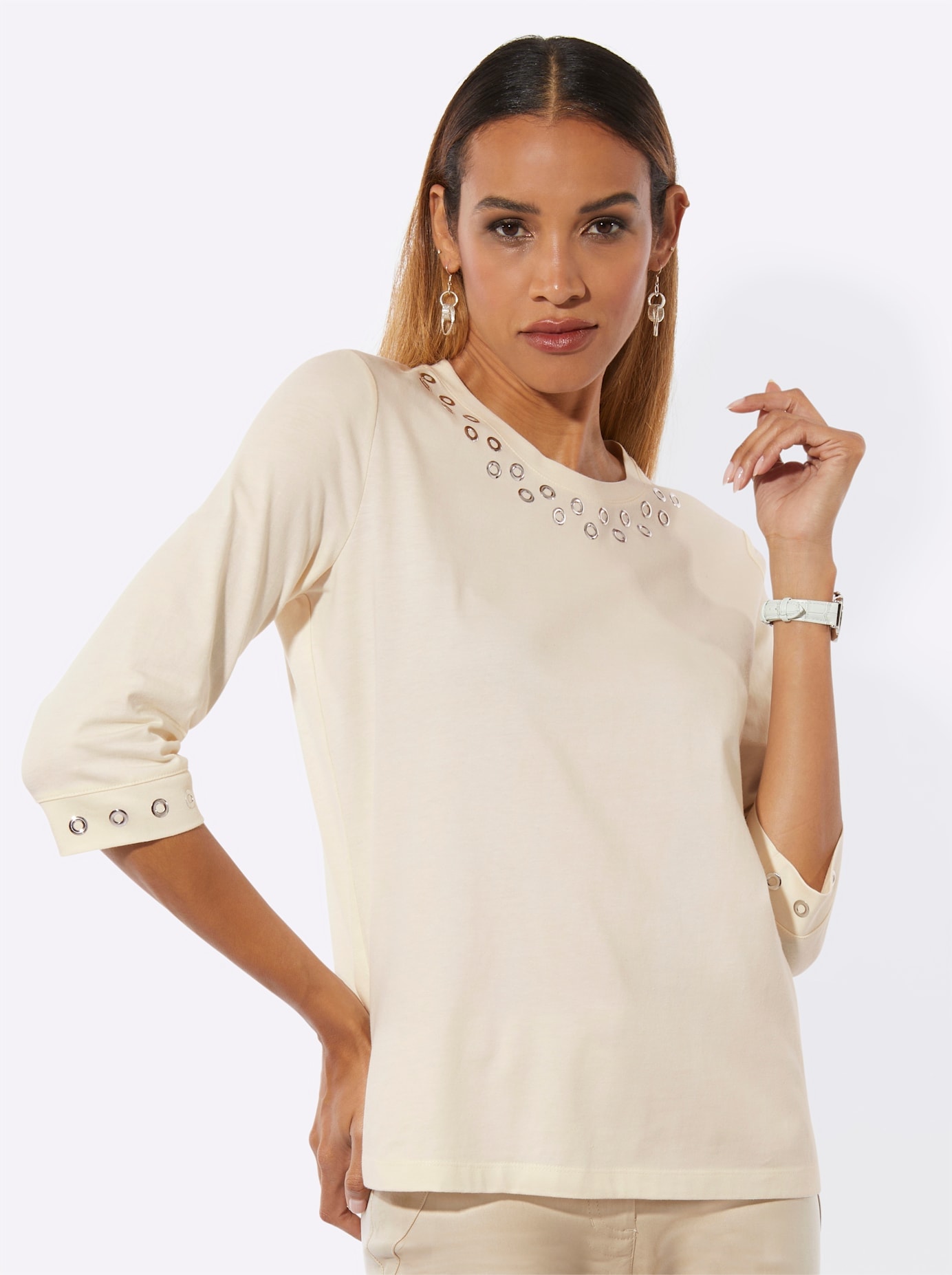 creation L 3/4-Arm-Shirt »Pima-Baumwoll-Shirt« 1 tlg.