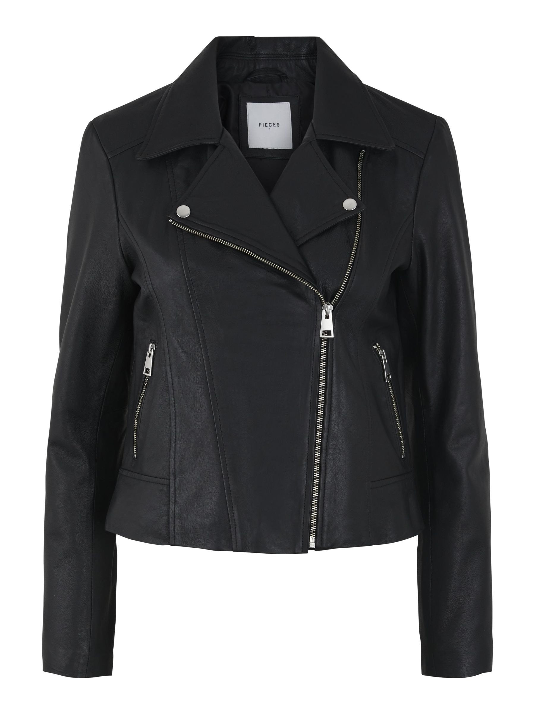 pieces Lederjacke »PCSUSSE LEATHER JACKET NOOS«, aus weichem Lammleder