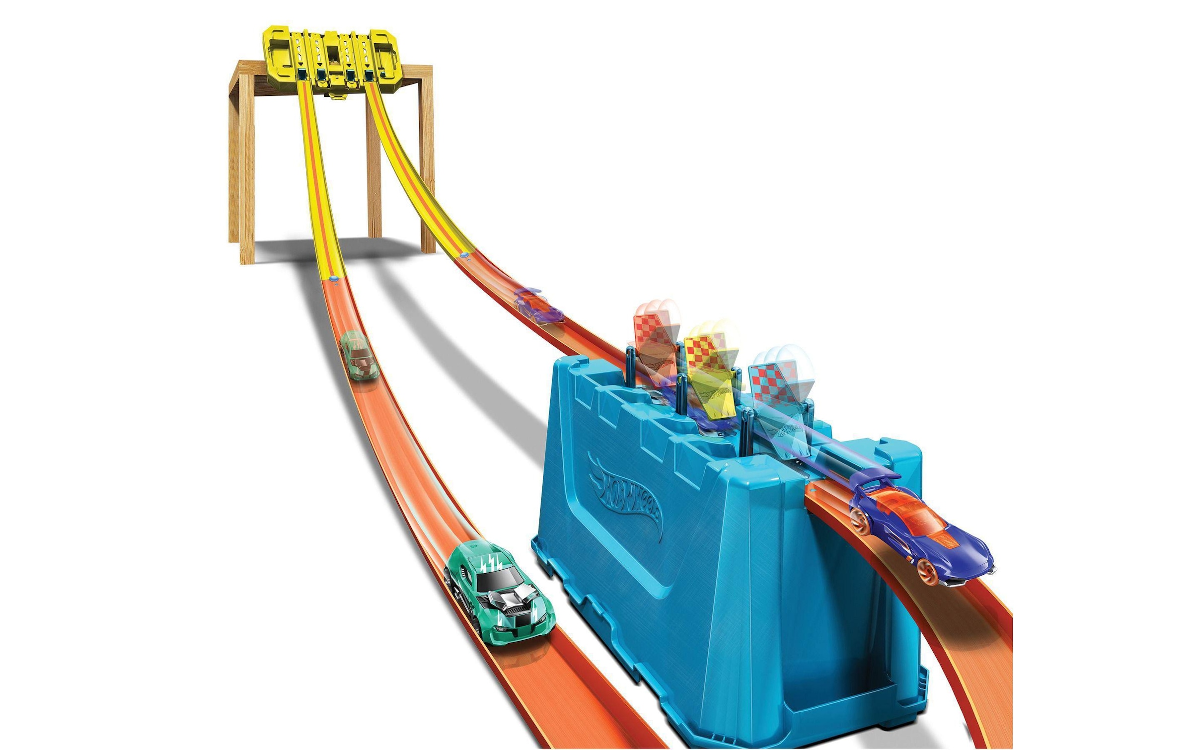 Hot Wheels Spielzeug-Auto »Track Builder Unlimited Mehrspurige Speed Box«