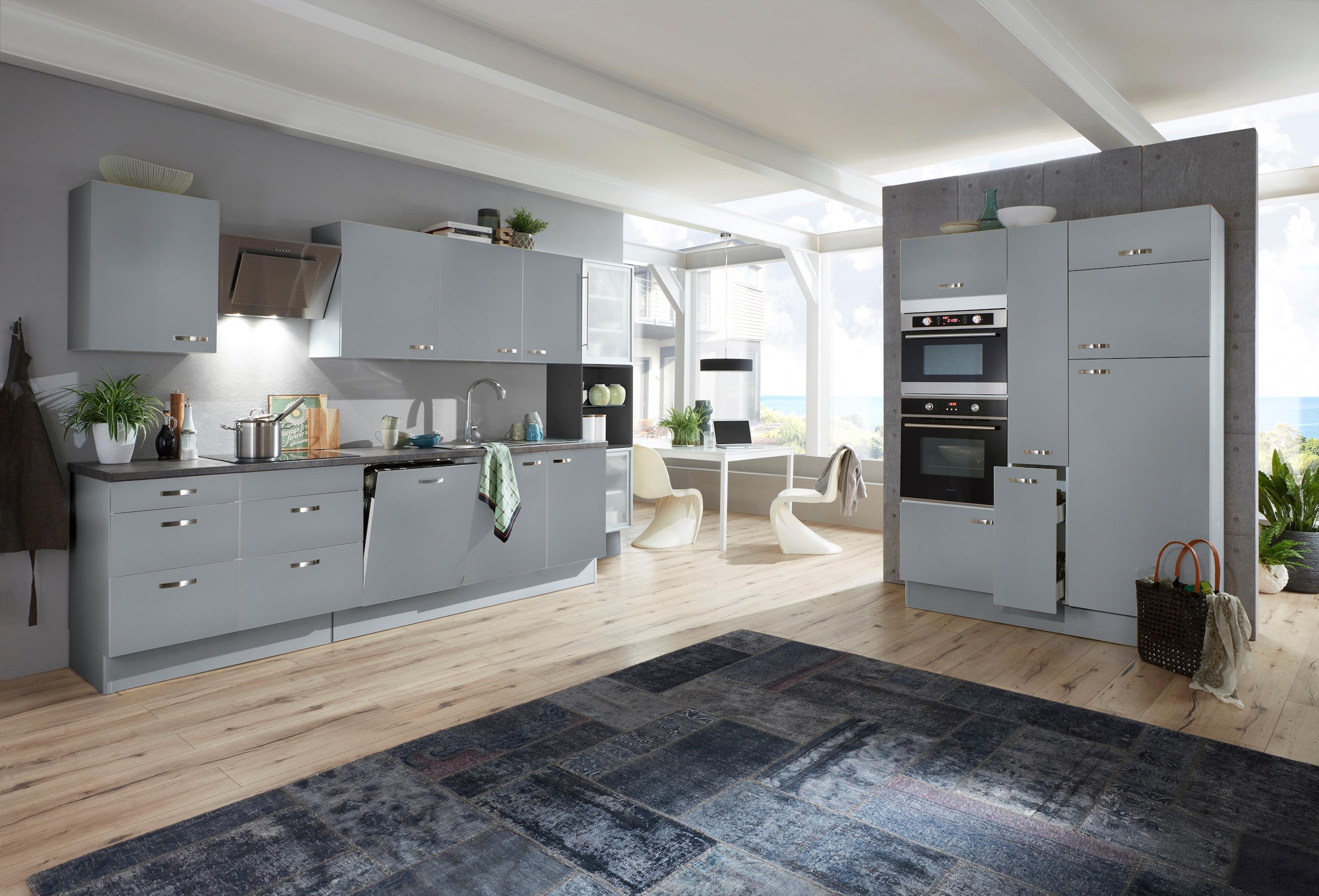 KOCHSTATION Küchenzeile »KS-Cara«, mit Vollauszügen und Soft-Close-Funktion, Breite 480 cm