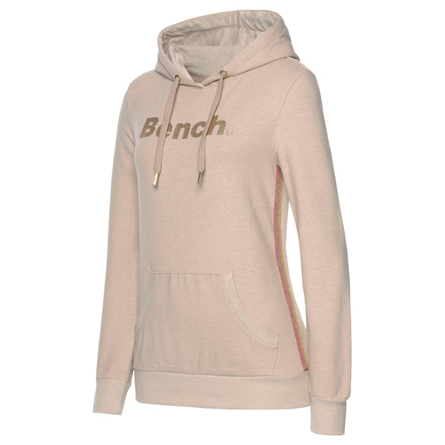 Bench. Loungewear Hoodie, mit Glitzer Streifen und Glitzer Logodruck,  Loungeanzug online bestellen bei Jelmoli-Versand Schweiz