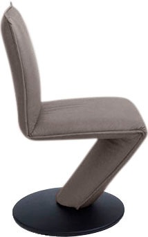 K+W Komfort & Wohnen Esszimmerstuhl "Drive Drehstuhl" () Stuhl mit federnder Sitzschale, Drehteller in Metall schwarz Struktur