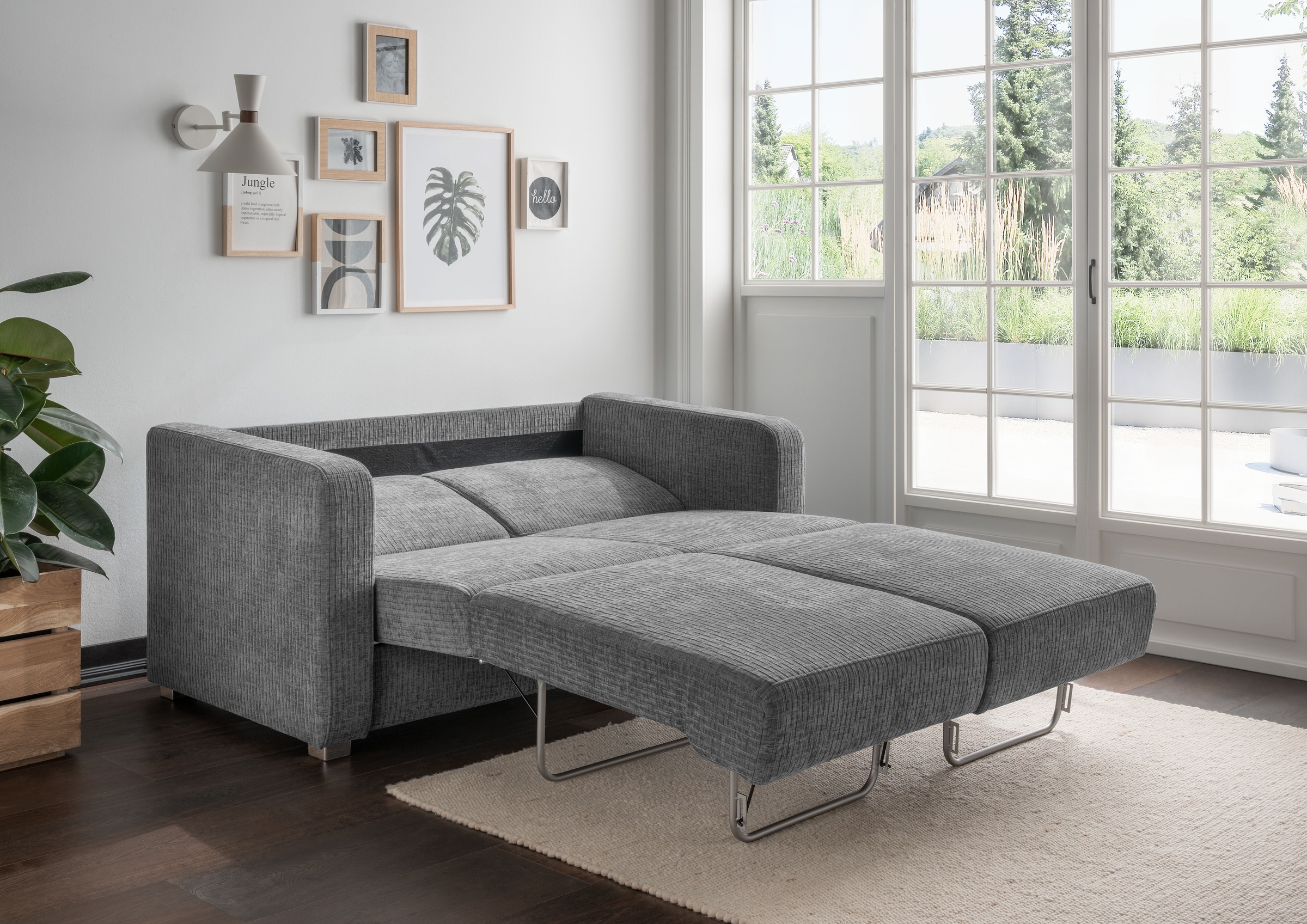 INOSIGN Schlafsofa »Mia Problemlöser Sofa, Einzelauszug, Bettsofa, zeitlos und bequem«, mit 2 Einzelauszügen als Längsschläfer