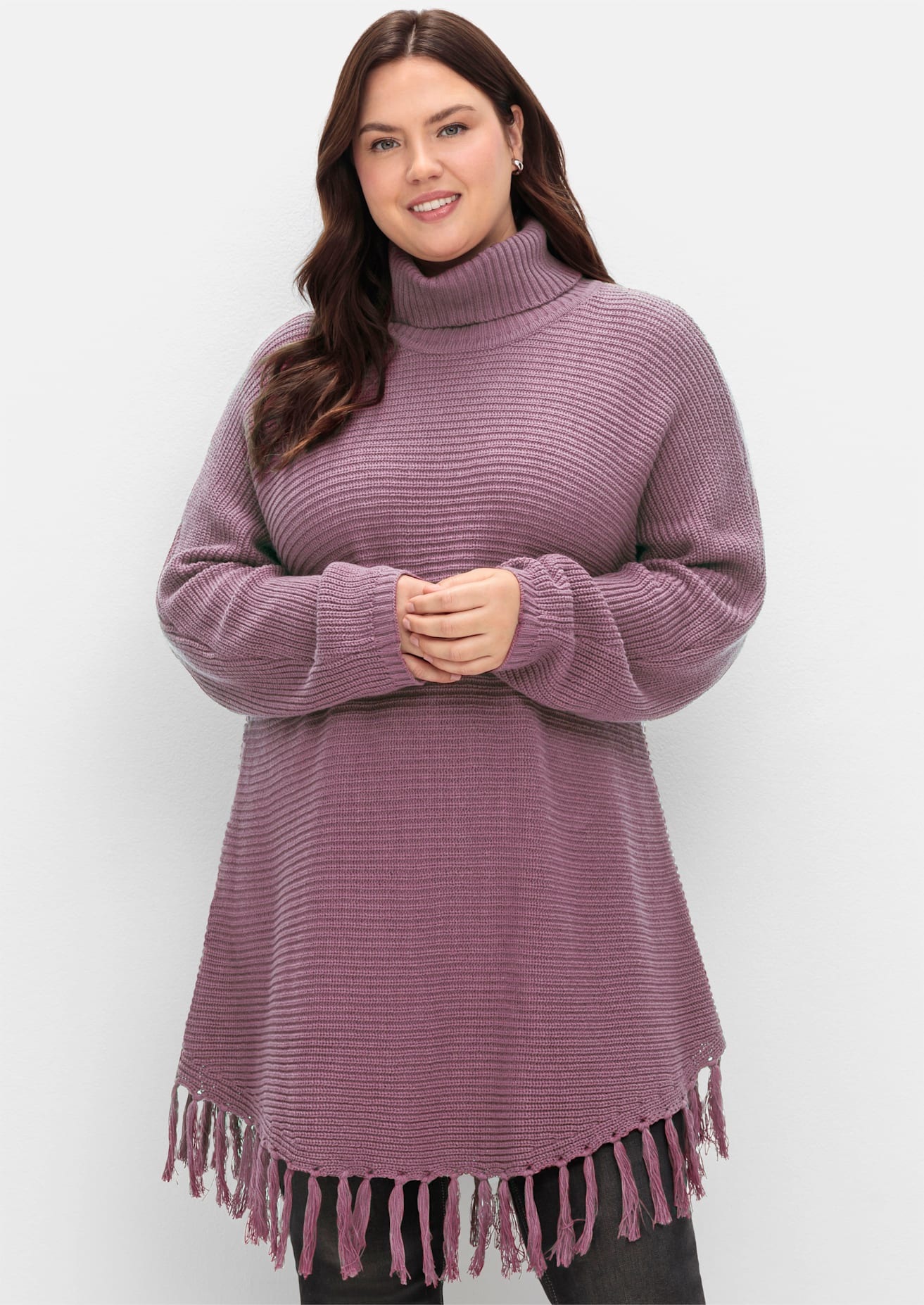 Sheego Strickponcho »Strickpullover«