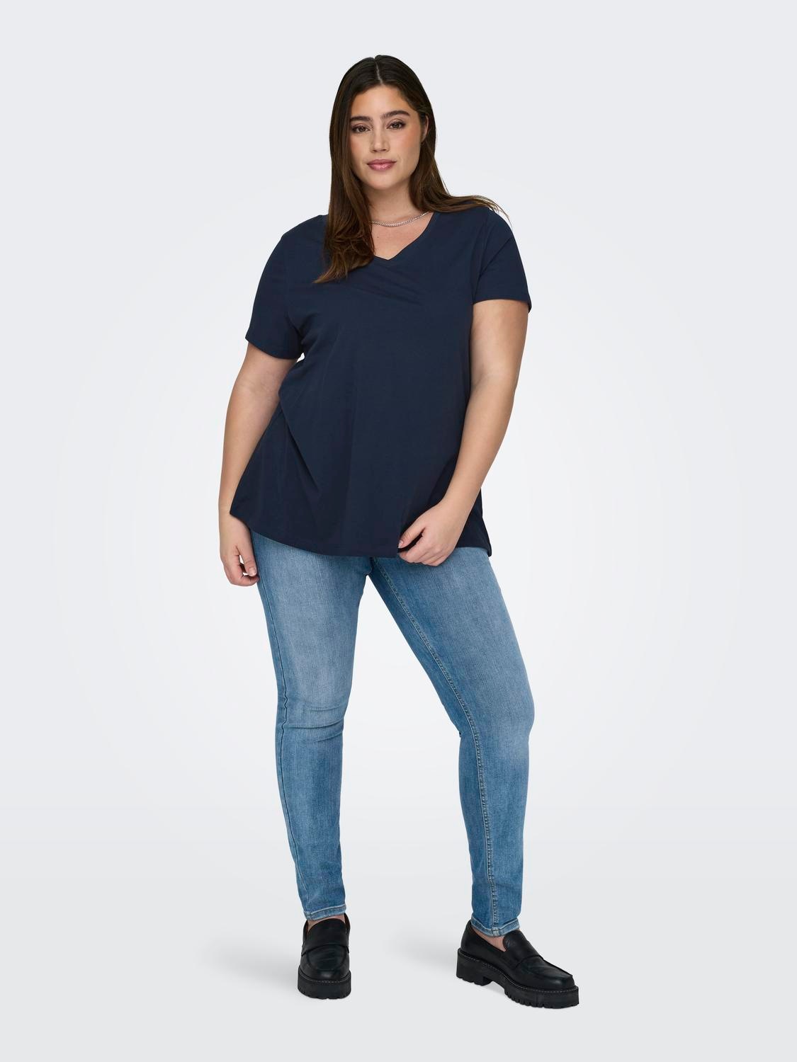 ONLY CARMAKOMA V-Shirt »CARBONNIE LIFE S/S V A-SHAPE TEE NOOS«