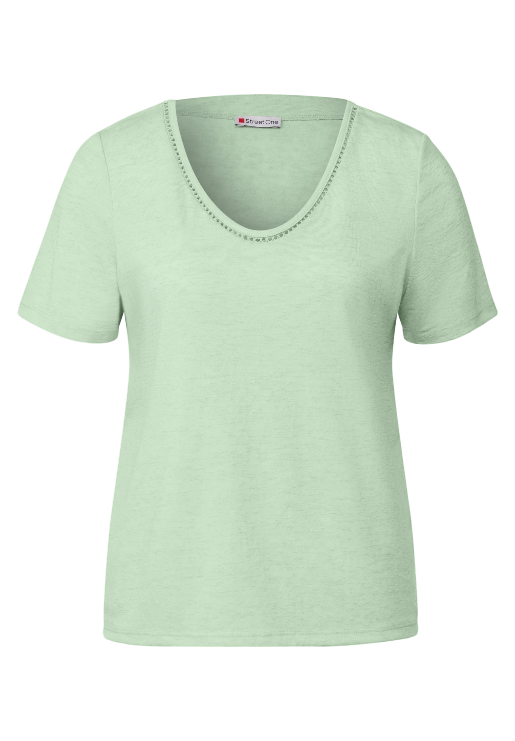 STREET ONE T-Shirt, mit Häkel-Details und Viskose