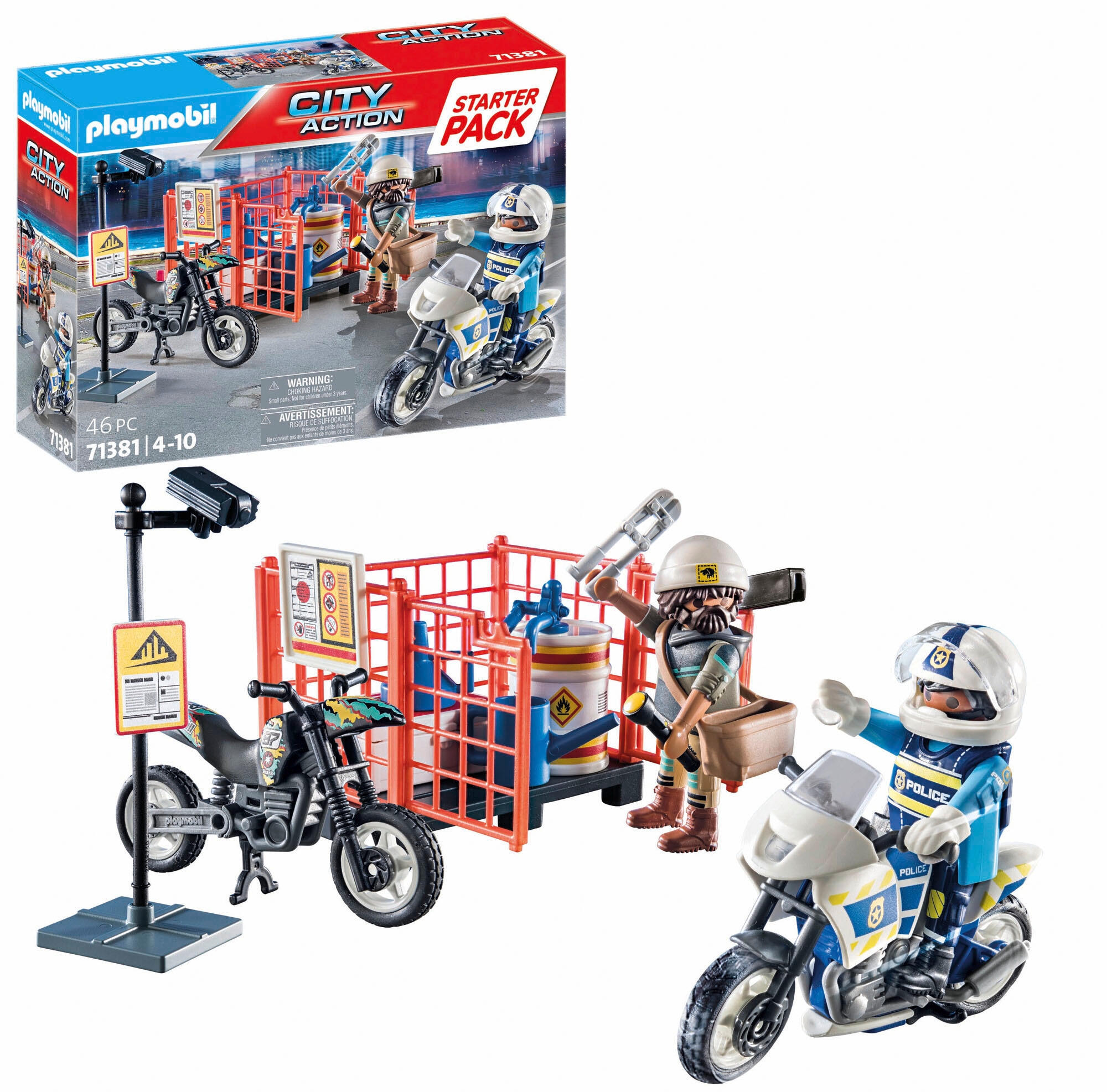 Playmobil® Konstruktions-Spielset »Starter Pack, Polizei (71381), My Action Heroes«, (46 St.)