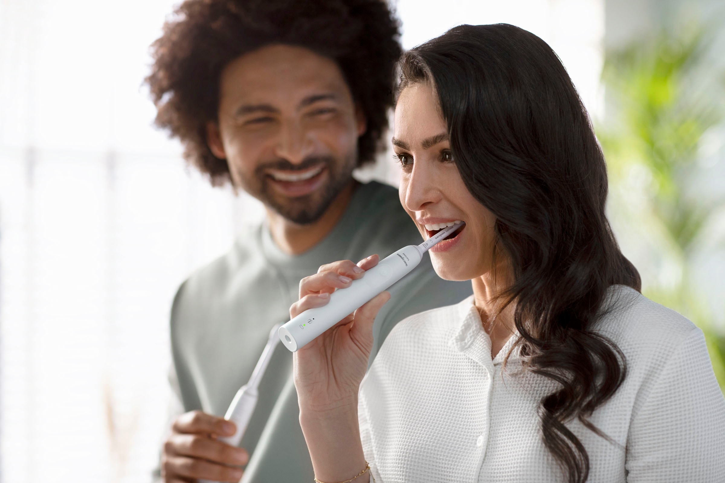 Philips Sonicare Elektrische Zahnbürste »Series 3100 HX3675/13«, 2 St. Aufsteckbürsten, Doppelpack, mit 4-Quadranten-Timer und 2-Minuten-Timer