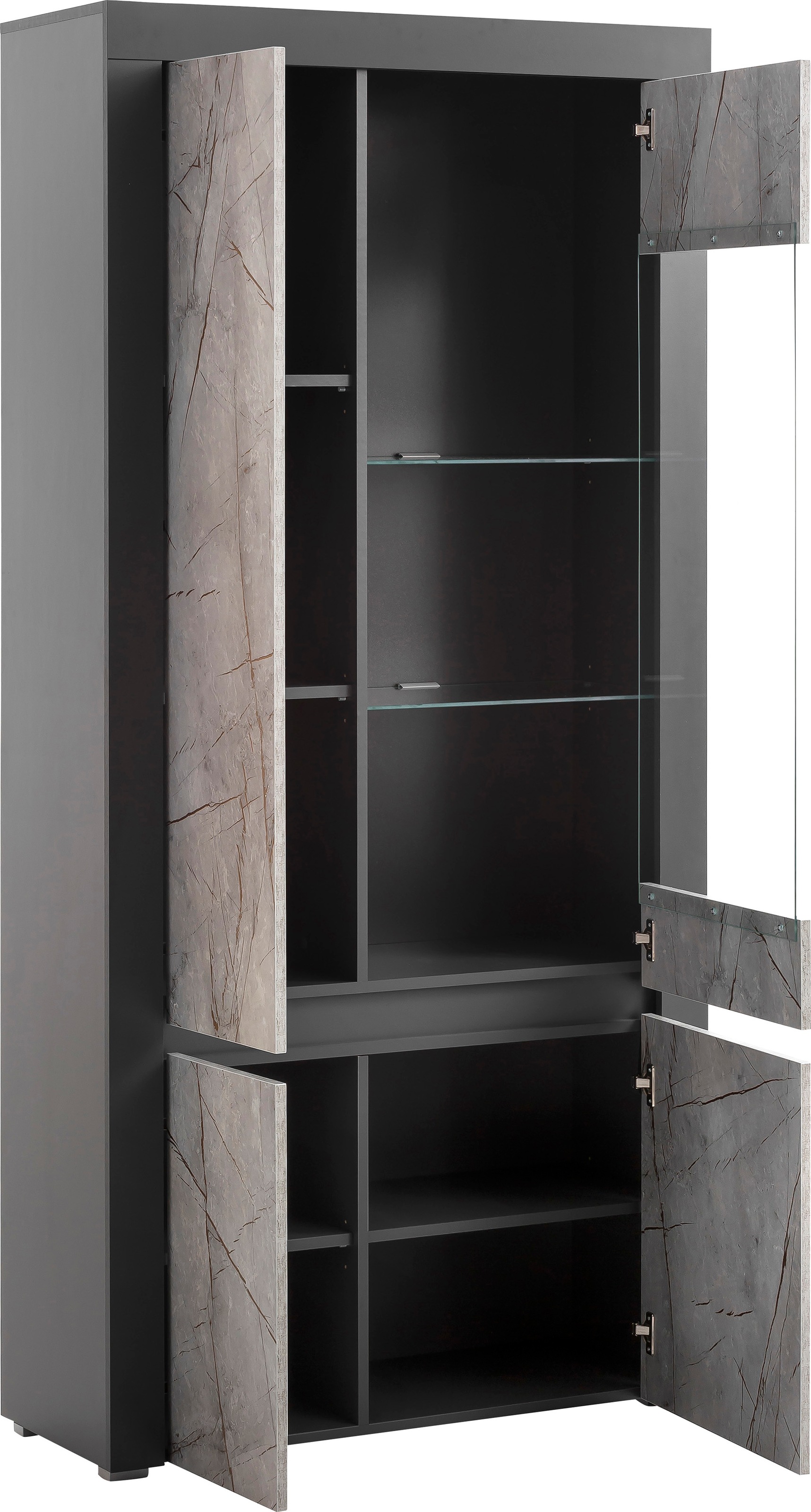 Home affaire Wohnwand »Stone Marble«, (4 St.), bestehend aus vier  Möbelstücken, in grifflosen Design, Breite 390 cm | Boutique en ligne  Jelmoli-Versand