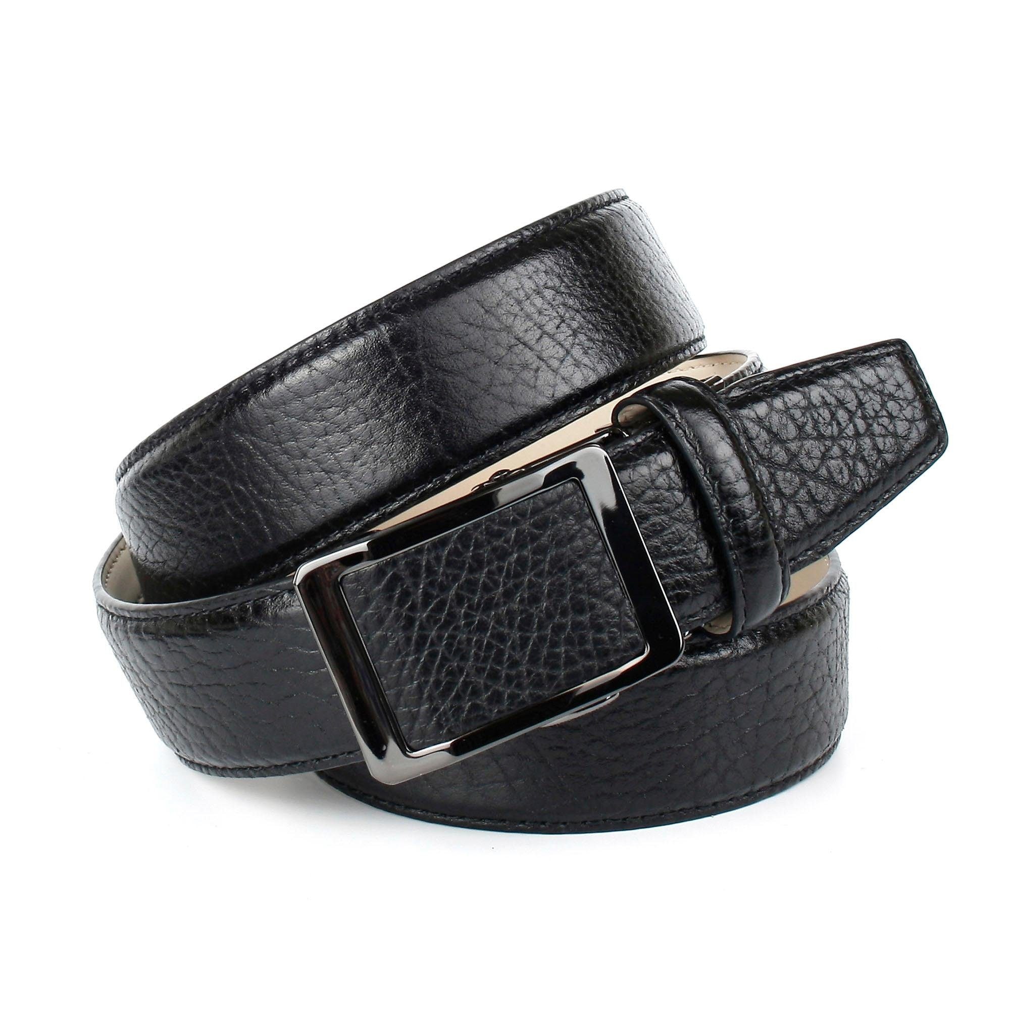 Anthoni Crown Ledergürtel, mit schwarzer glänzender Gürtelschliesse online  shoppen | Jelmoli-Versand